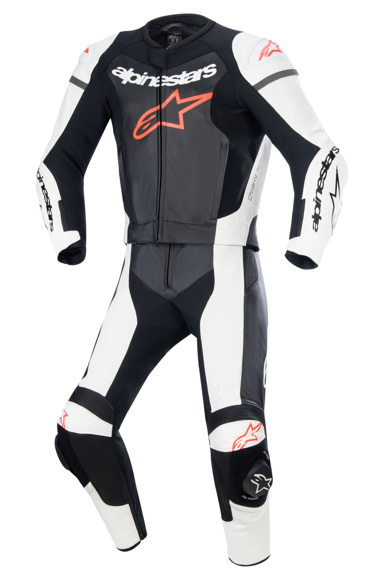 Kombinezon Dwuczęściowy Skórzany Alpinestars GP Force Lurv 2 Czarny/Złamany Biały/Czerwony Fluorescencyjny60