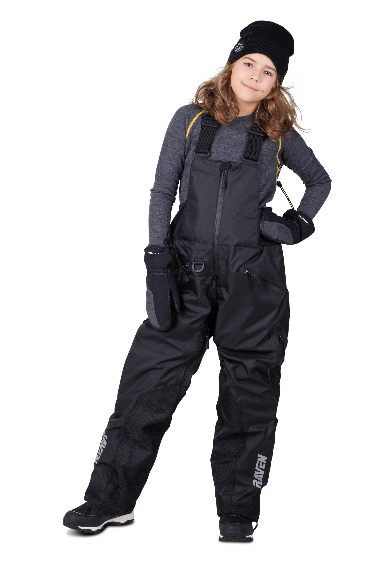 Spodnie na Skuter Śnieżny Dziecięce Raven Boondocker CzarnyXL