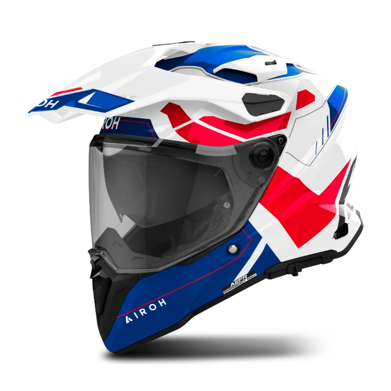 Kask Integralny Airoh Commander 2 Reveal Niebieski/Czerwony PołyskS