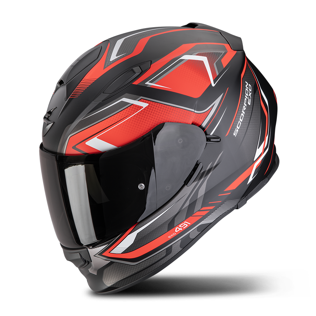 Kask Integralny Scorpion EXO-491 Zumo Matowy Czarny/CzerwonyL