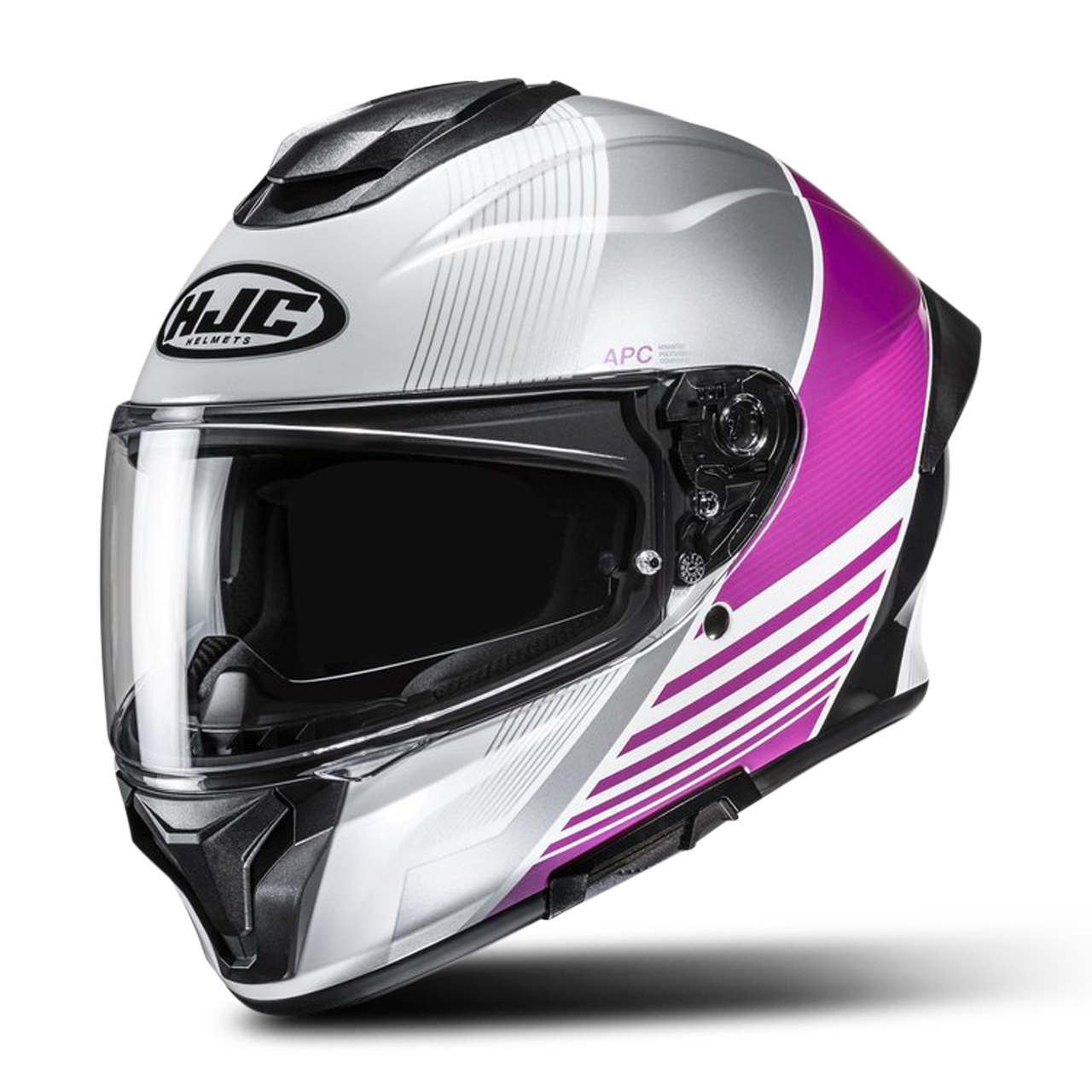 Kask Integralny HJC C71 Morix Złamany Biały/RóżowyXS