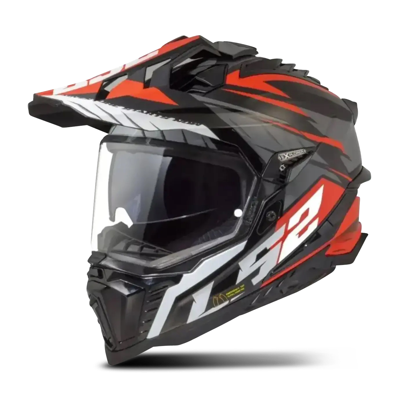 Kask Adventure LS2 MX701 Explorer Spire Spire Czarny/Tytanowy/CzerwonyS