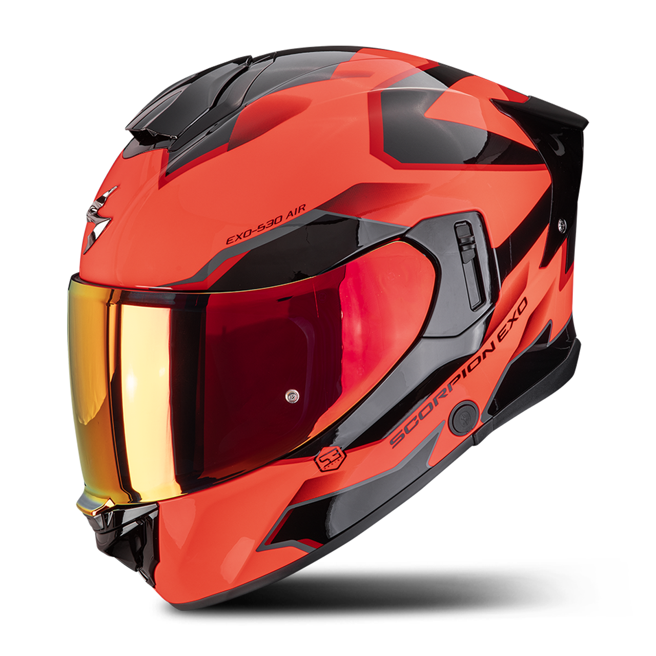 Kask Integralny Scorpion EXO-530 Air Clip Czerwony/CzarnyS