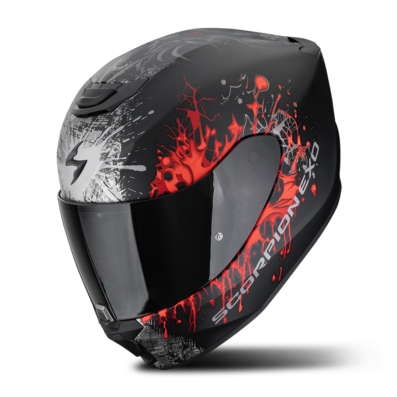 Kask Integralny Scorpion EXO-391 Wolf Matowy Czarny/CzerwonyXXL