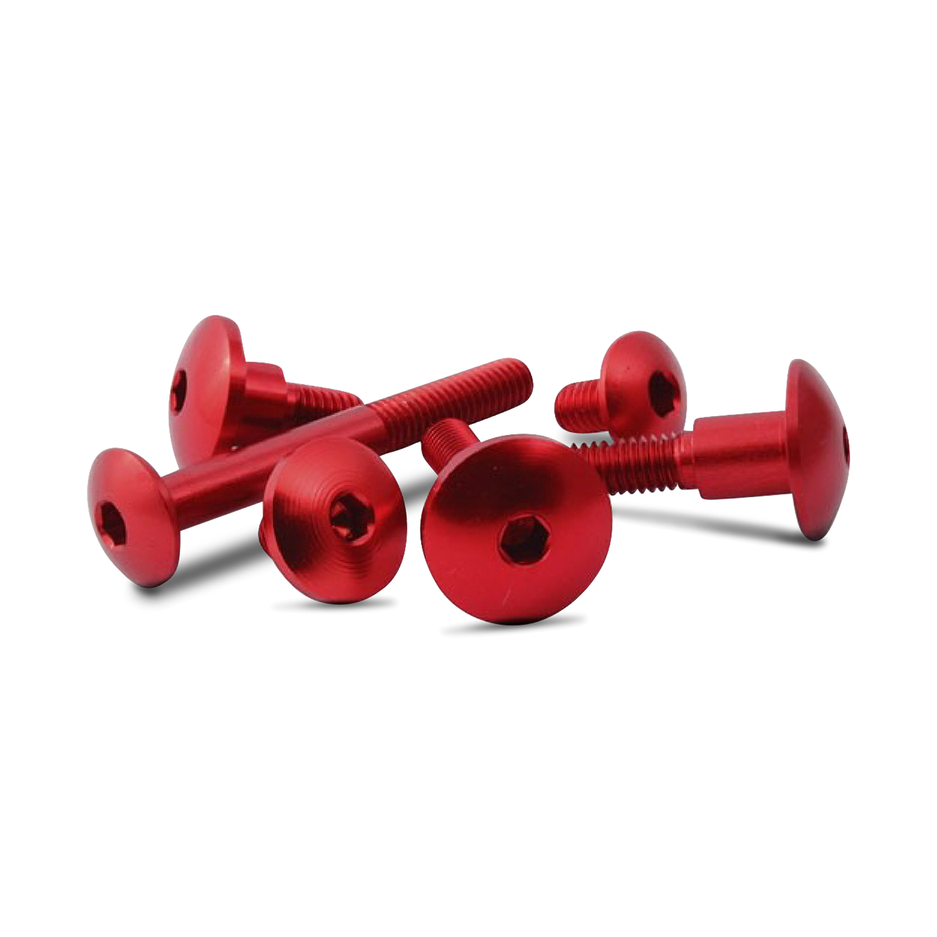 Śruba Imbusowa z Łbem Grzybkowym Valter Moto M6 Czerwona