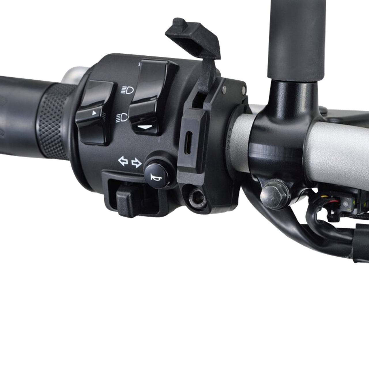 Ładowarka na Kierownicę USB Typ-C Slim Plastik Kierownica 22,2/25,4