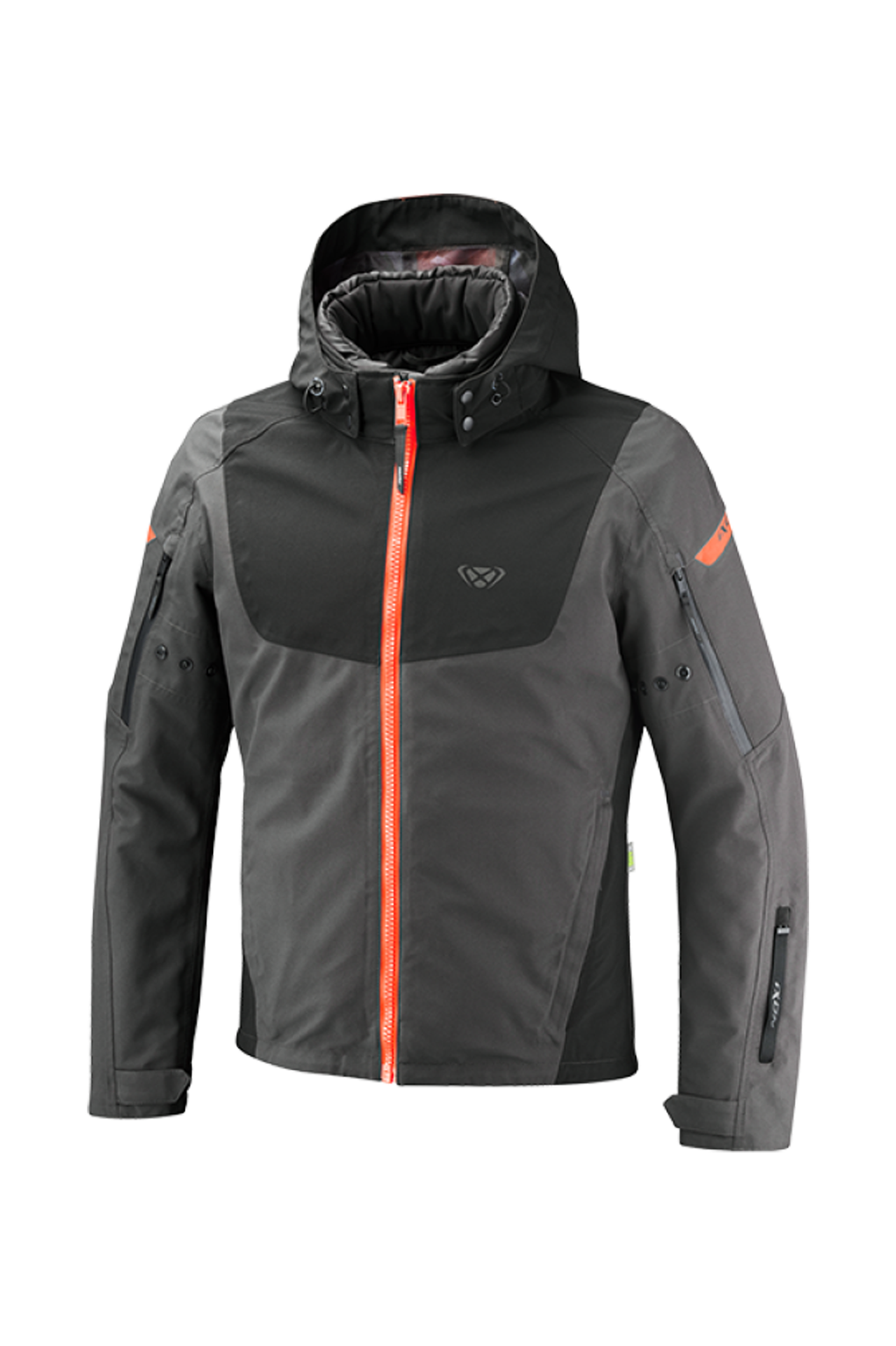 Kurtka Motocyklowa Ixon Burning Antracyt/Czarny/Neonowy Czerwony3XL