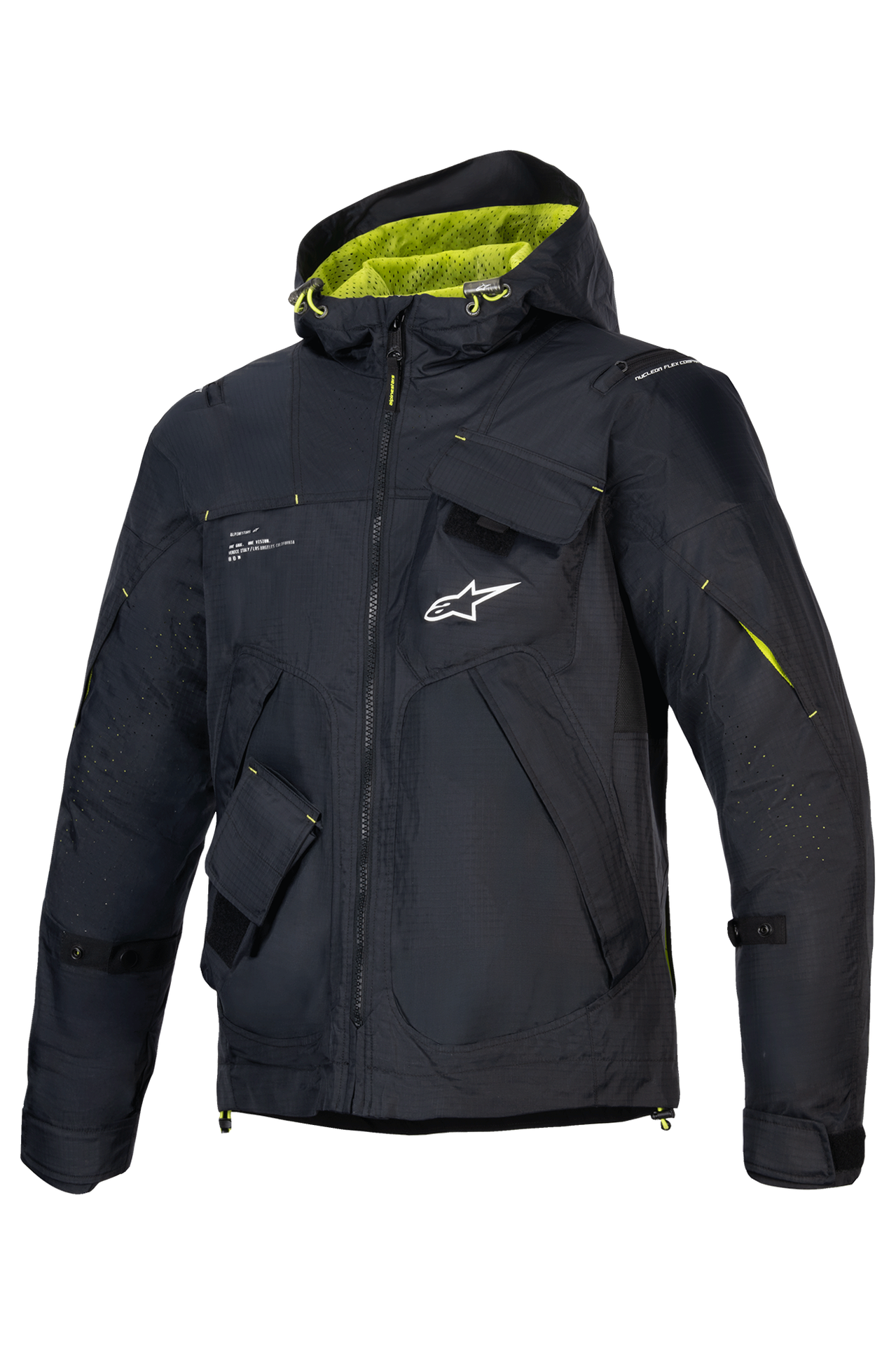 Kurtka Motocyklowa Alpinestars Mogress Air Czarny/Limonkowy/Złamany BiałyM