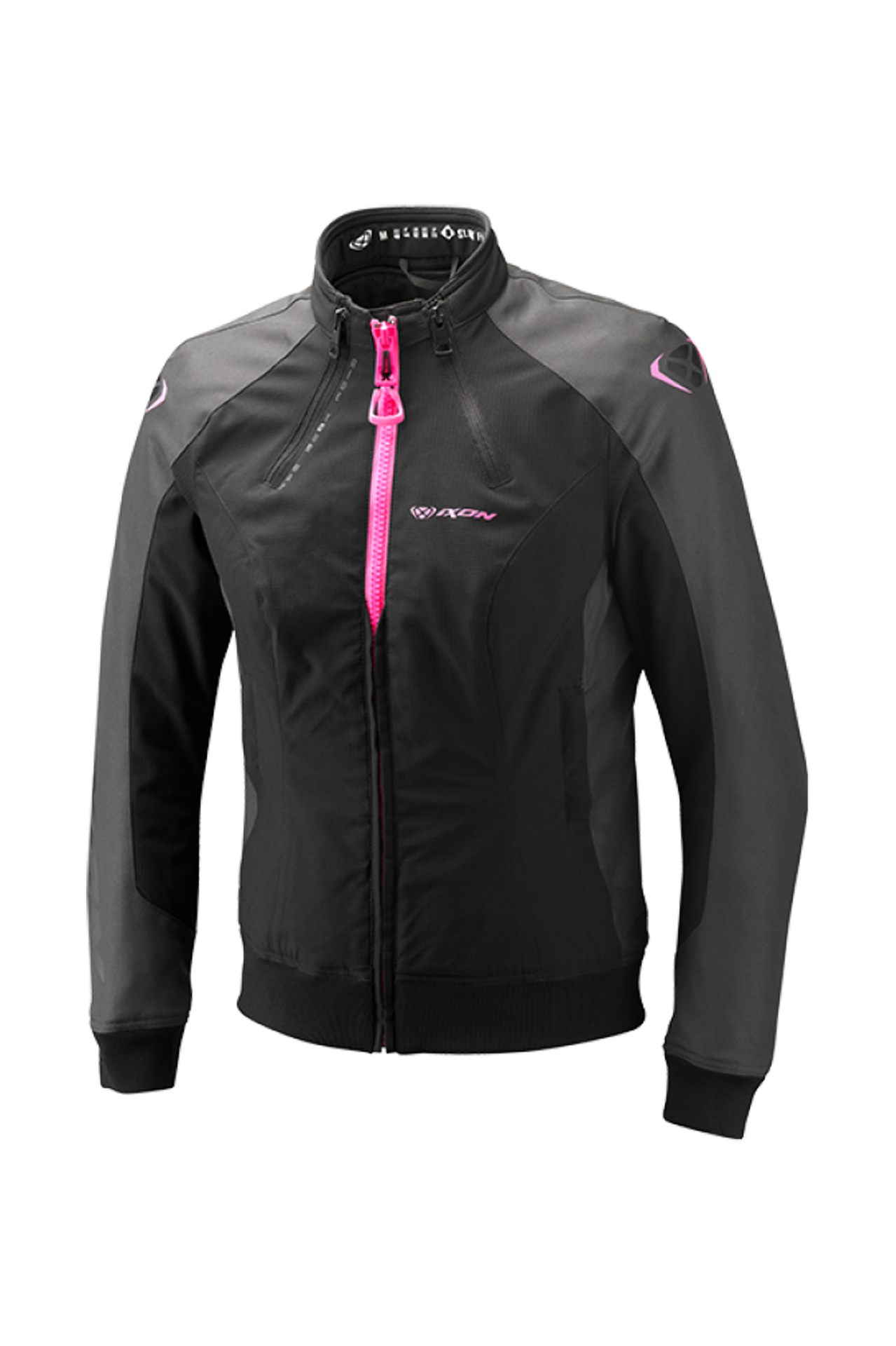 Kurtka Motocyklowa Ixon Damska Czarny/Antracytowy/JasnoróżowyL