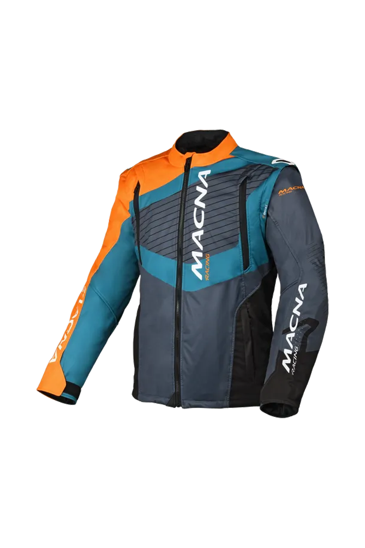 Kurtka Motocyklowa Macna Crest Pomarańczowy/Szary/NiebieskiL
