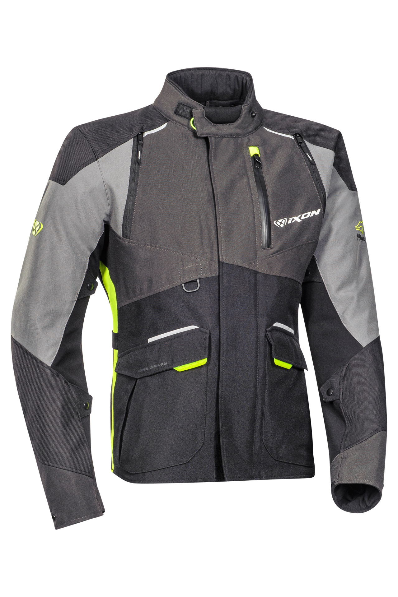 Kurtka Motocyklowa Ixon Balder Czarny/Szary/JasnożółtyM
