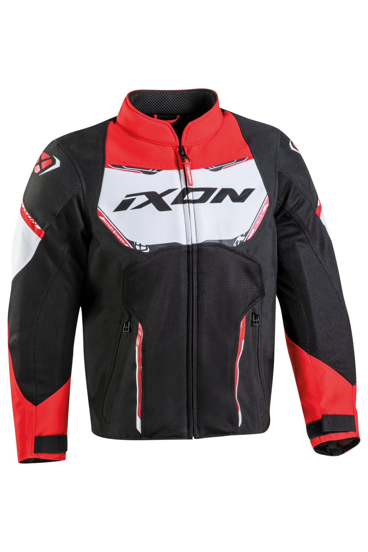 Kurtka Motocyklowa Ixon Striker Air Dziecięca Czarny/Czerwony/Złamany BiałyXL