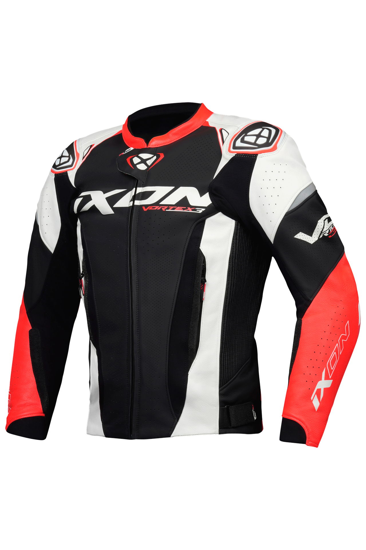 Kurtka Motocyklowa Ixon VORTEX 3 Czarny/Złamany Biały/CzerwonyXXL