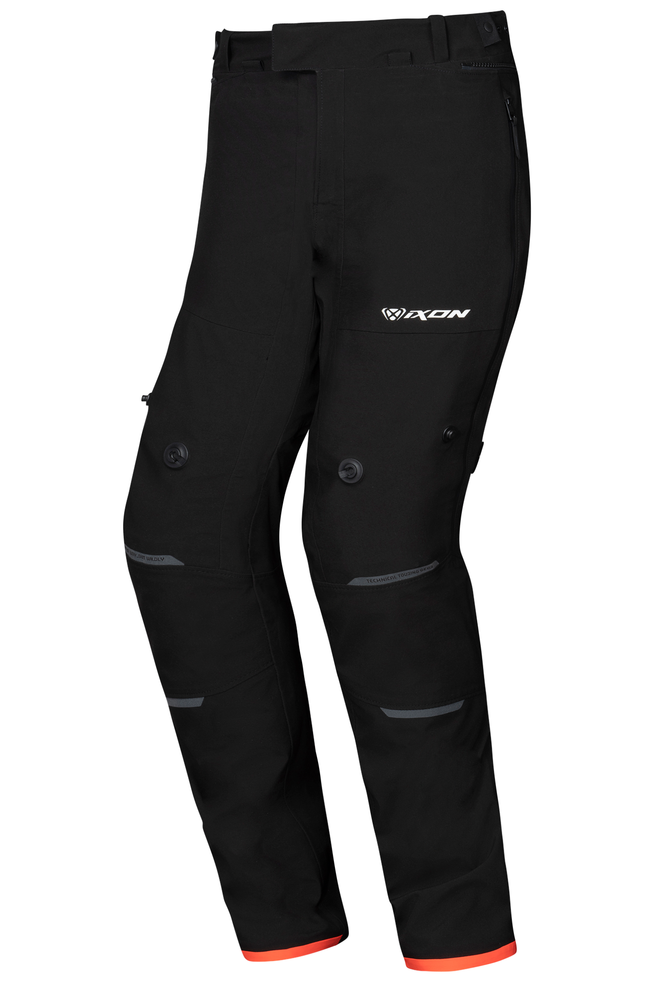 Spodnie Motocyklowe Ixon M-SKD Czarny/JasnoczerwonyS