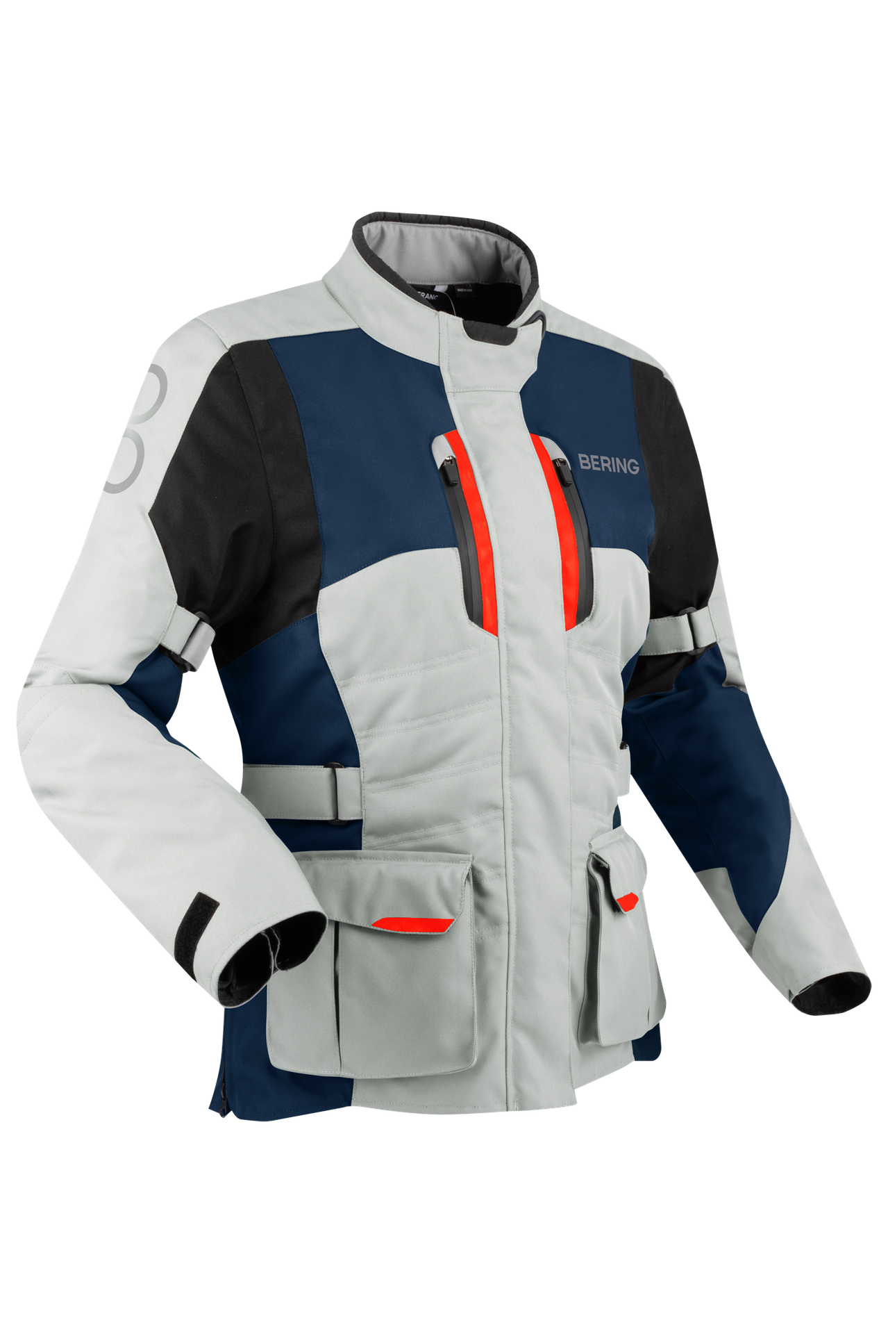 Kurtka Motocyklowa Bering Siberia Szary/Niebieski/CzerwonyXS