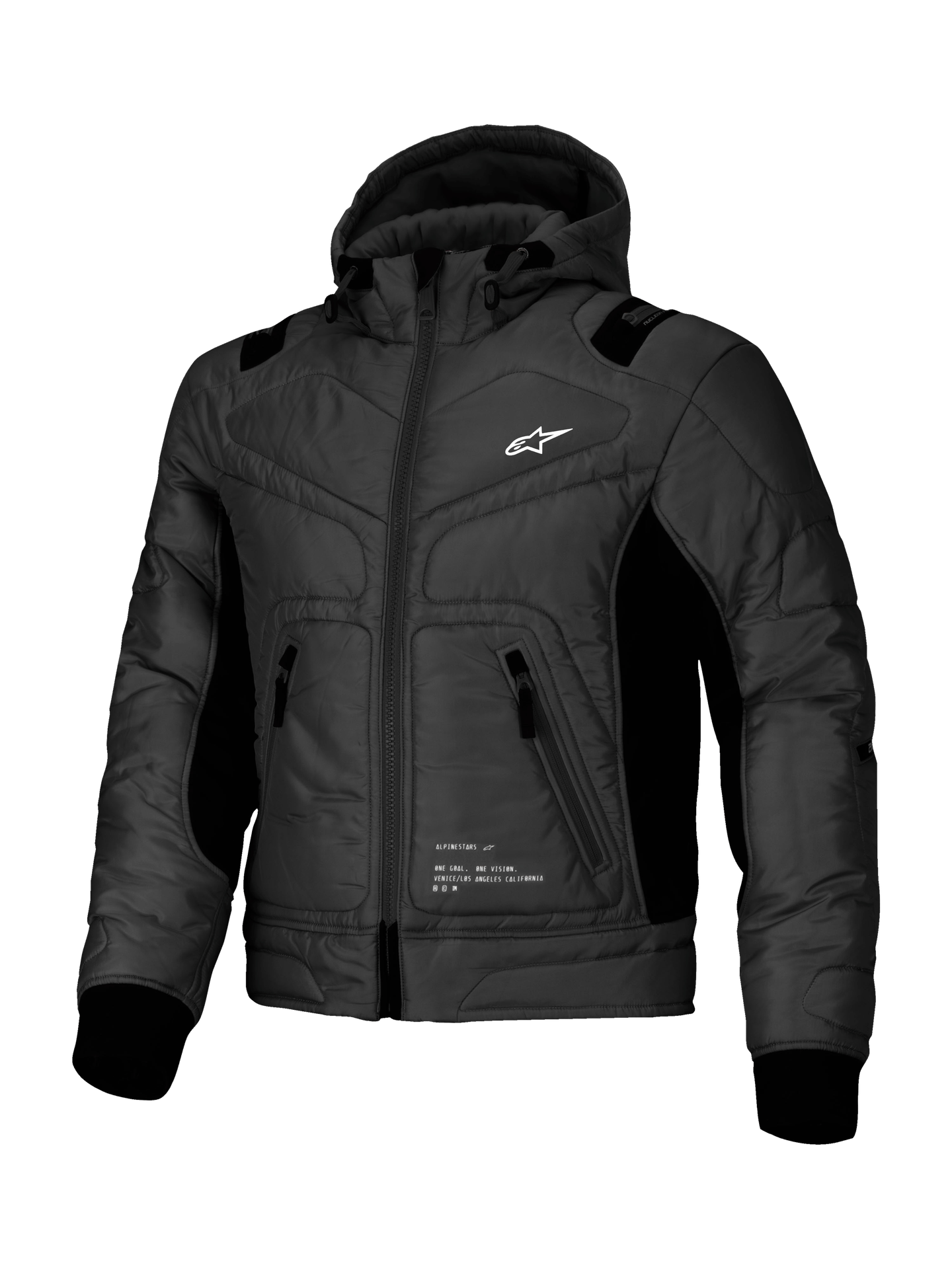Kurtka Motocyklowa Alpinestars Mohobbs WP Lunar Czarno-Pomarańczowy FluorescencyjnyXL