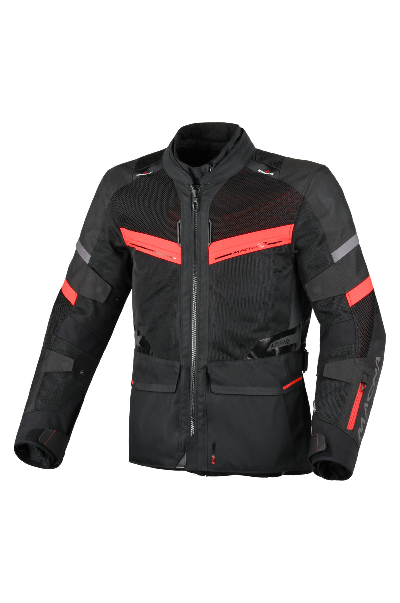 Kurtka Motocyklowa Macna Captane Czarny/CzerwonyM