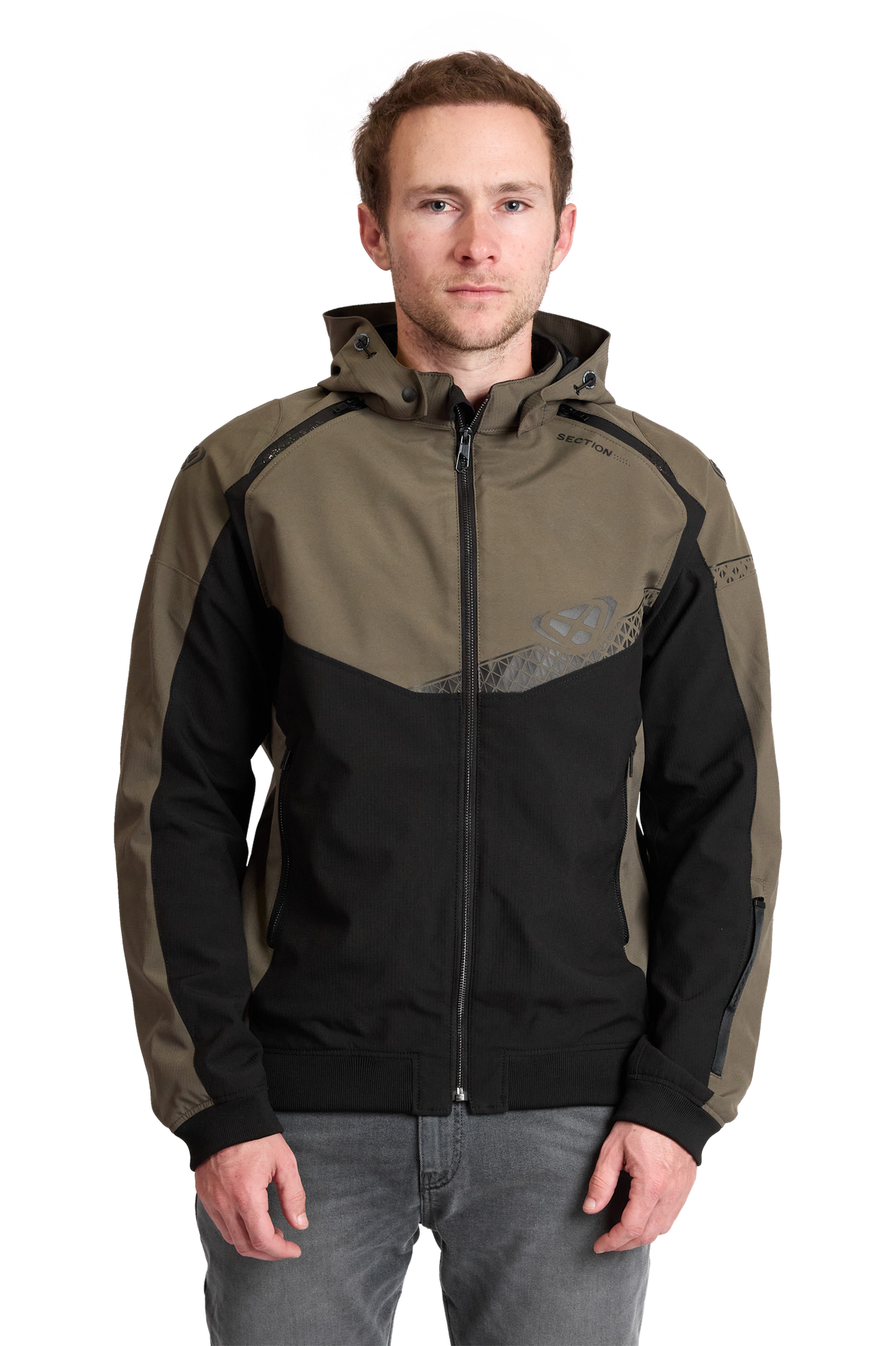 Kurtka Motocyklowa Ixon Section Khaki/CzarnyXXL