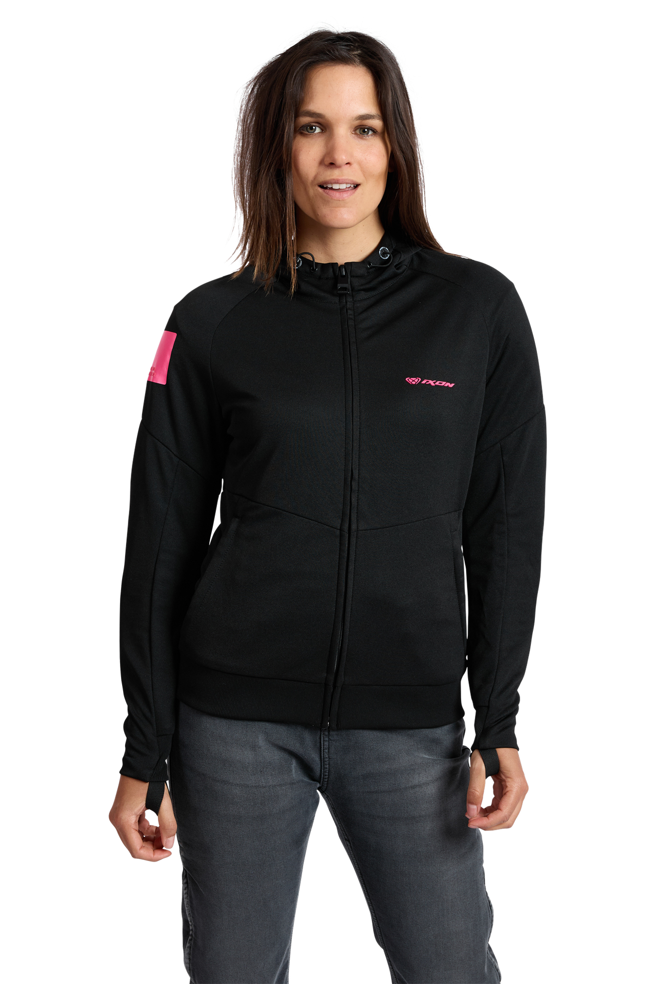 Kurtka Motocyklowa Ixon Touchdown Air Damska Czarny/JasnoróżowyXS