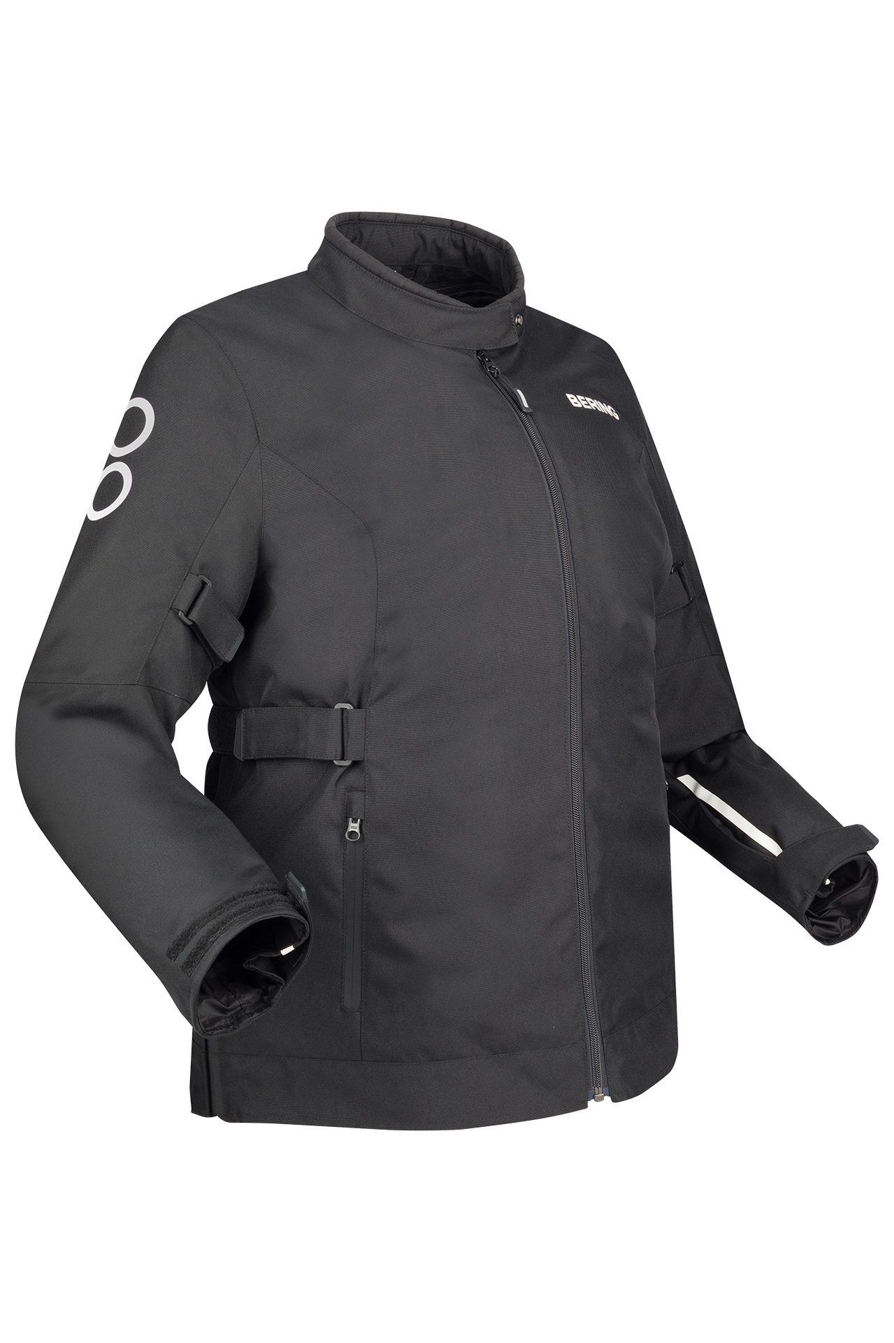 Kurtka Motocyklowa Bering Pamela QS Damska Czarny/Złamany BiałyL