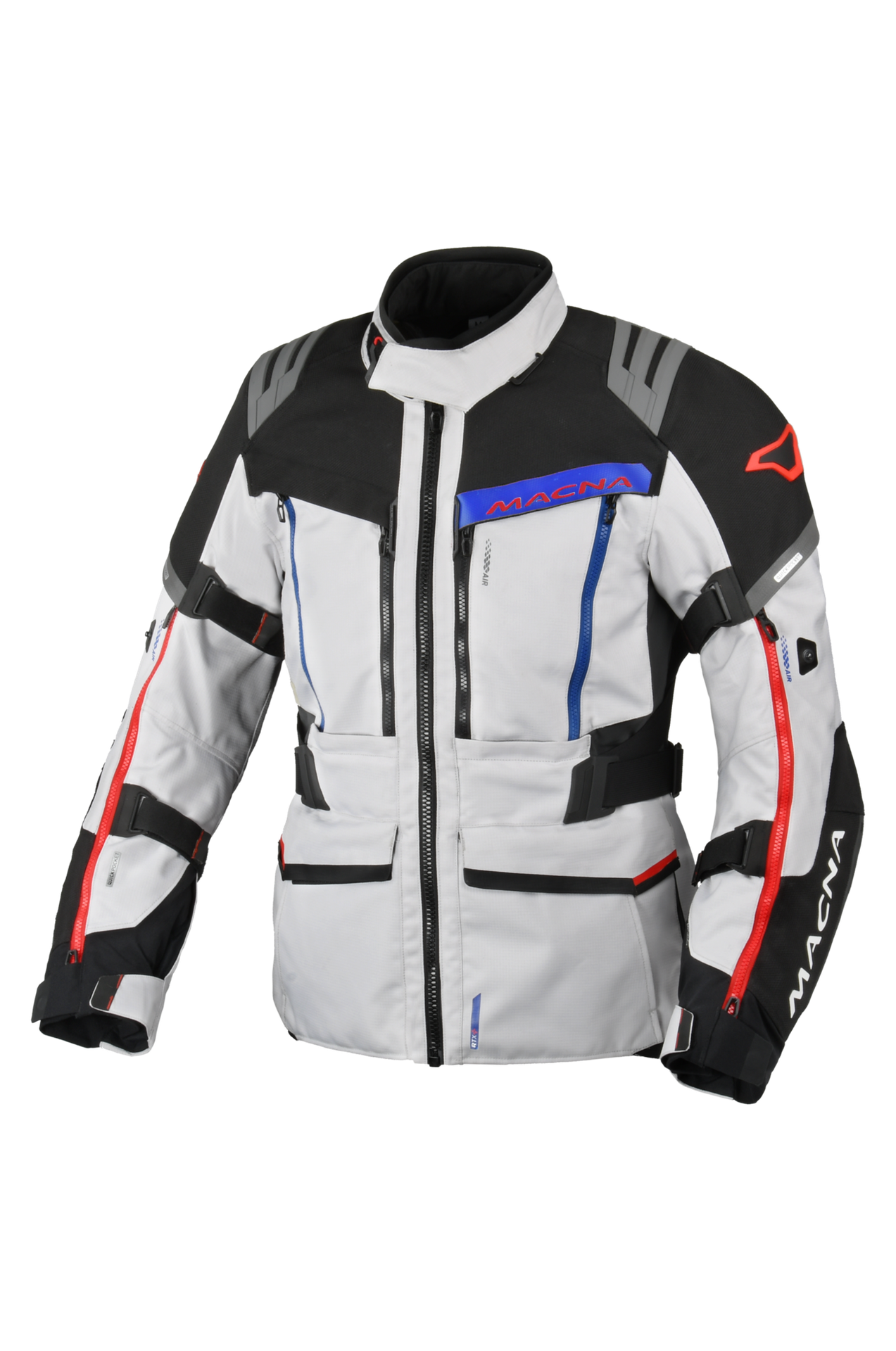 Kurtka Motocyklowa Macna Chieftane Złamany Biały/CzerwonyL