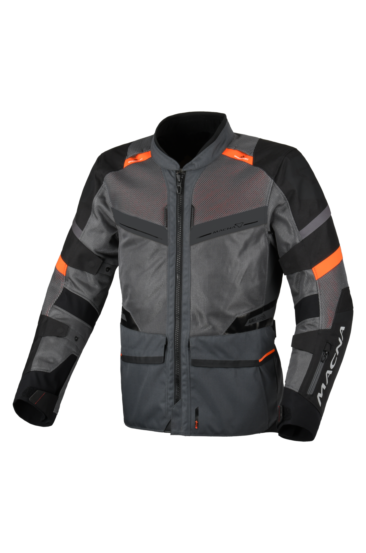 Kurtka Motocyklowa Macna Captane Czarny/SzaryS