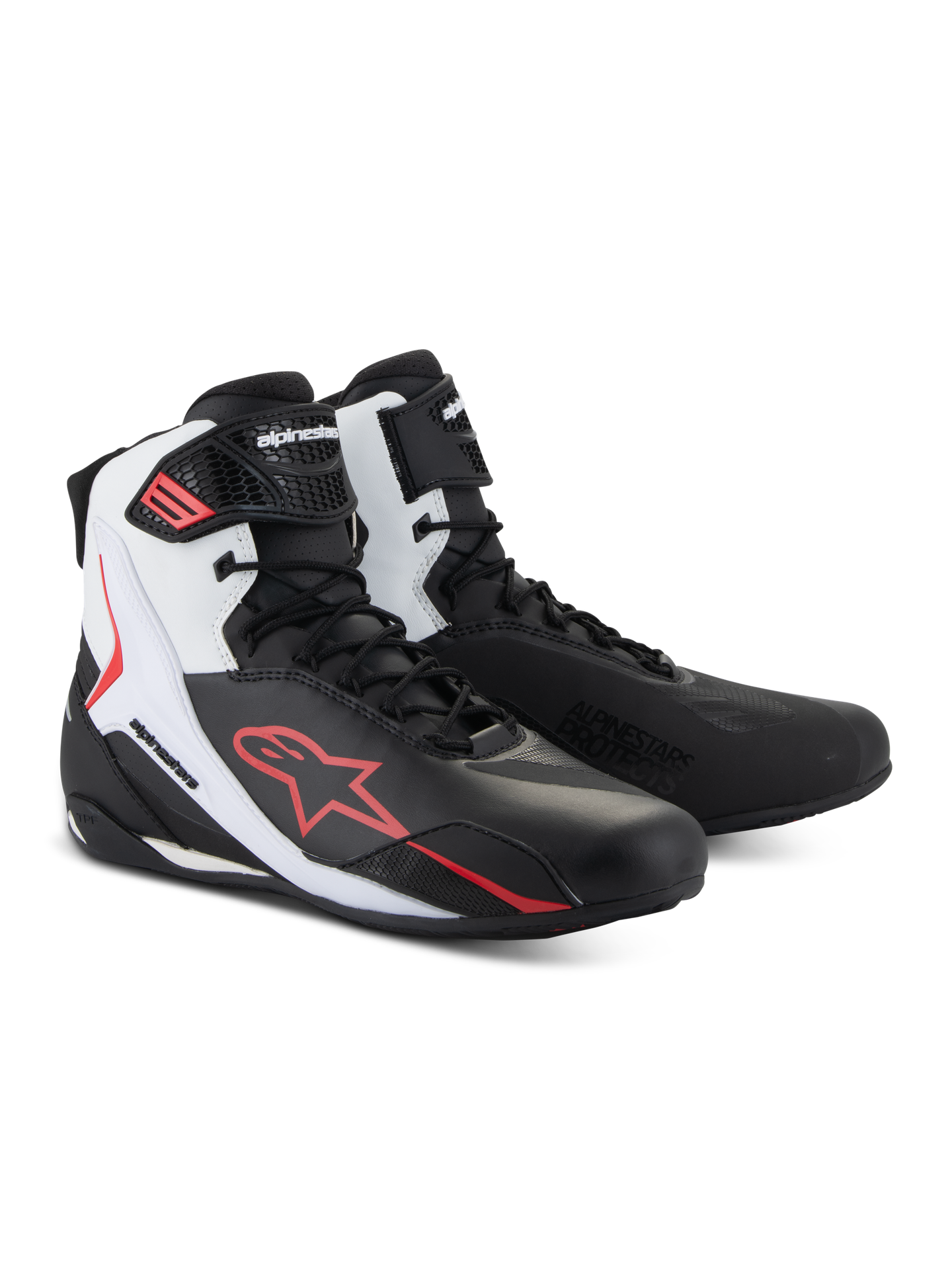 Buty Motocyklowe Alpinestars Faster-4 Czarny/Złamany Biały/Czerwony44