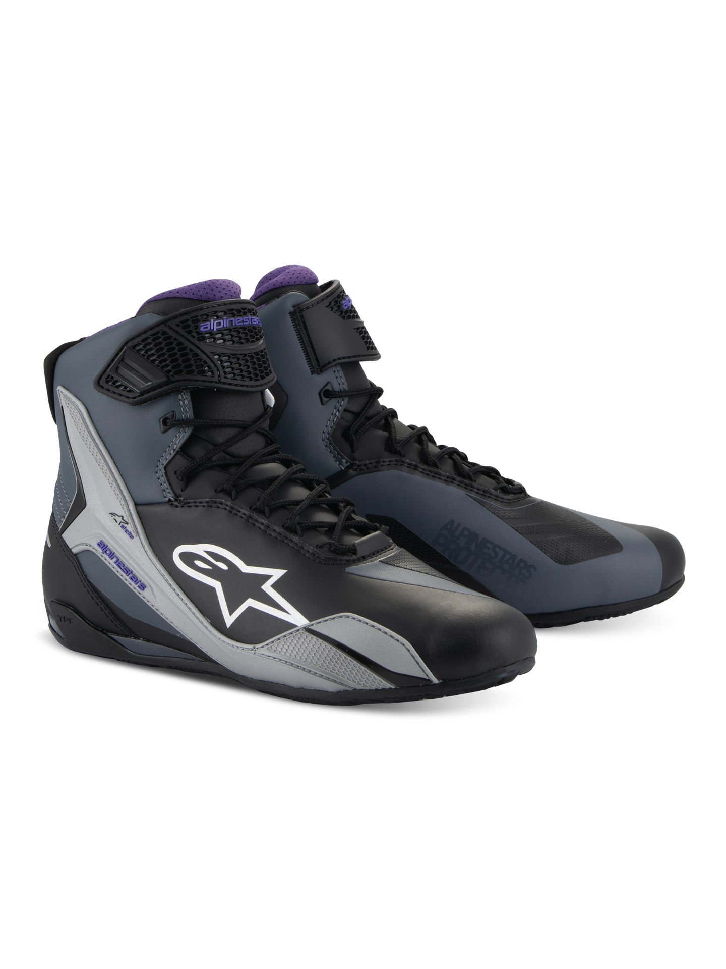 Buty Motocyklowe Alpinestars Stella Faster-4 Damskie Czarny/Szary/Fioletowy37,5