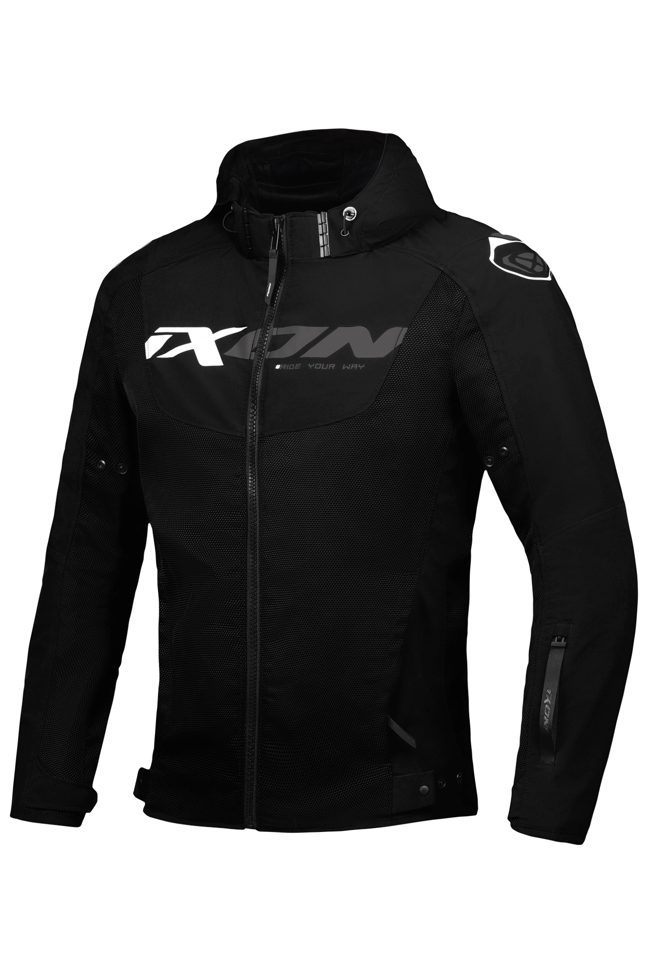 Kurtka Motocyklowa Ixon Fierce Czarny/Szary/Złamany BiałyL