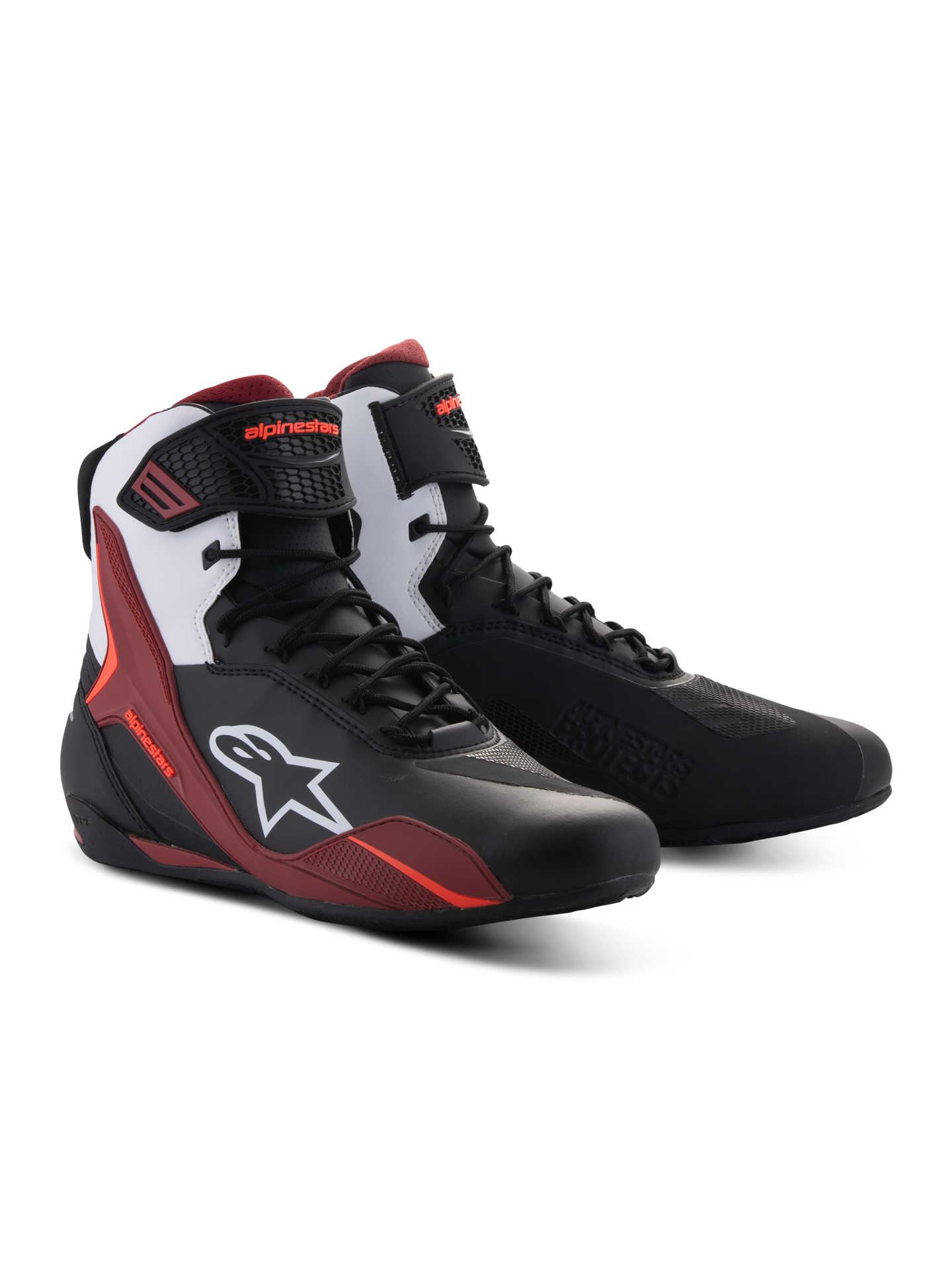 Buty Motocyklowe Alpinestars Faster-4 Czarny/Złamany Biały/Ciemnoczerwony42