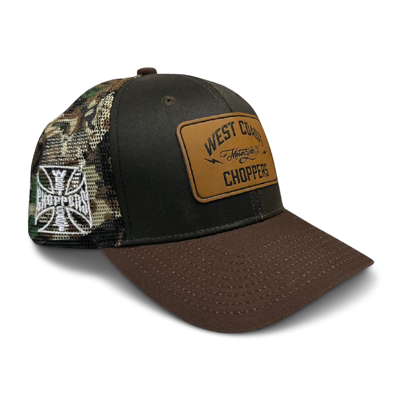 Czapka z Daszkiem West Coast Choppers Hunter Trucker Brązowy MoroOnesize