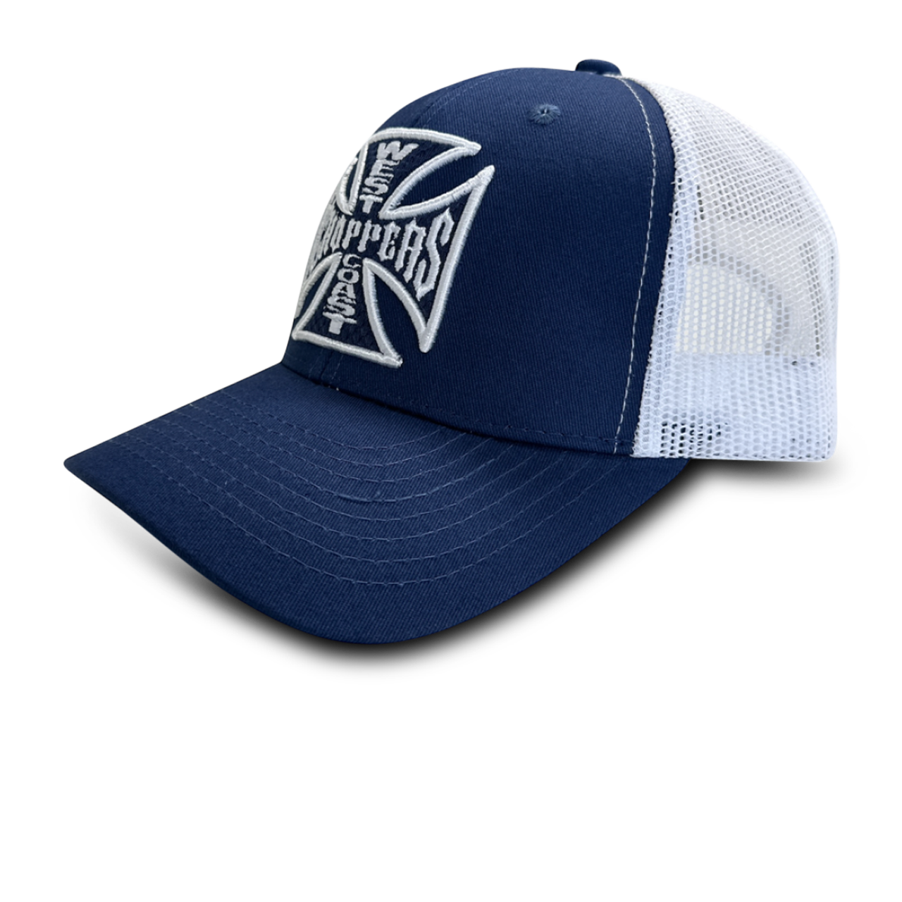 Czapka z Daszkiem West Coast Choppers OG Cross Granatowy/Złamany BiałyOnesize