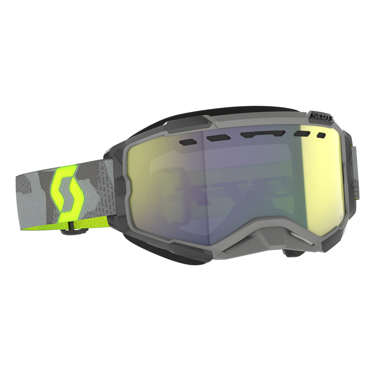 Gogle na Skuter Śnieżny Scott Fury Jasnoszary/Neonowy Żółty