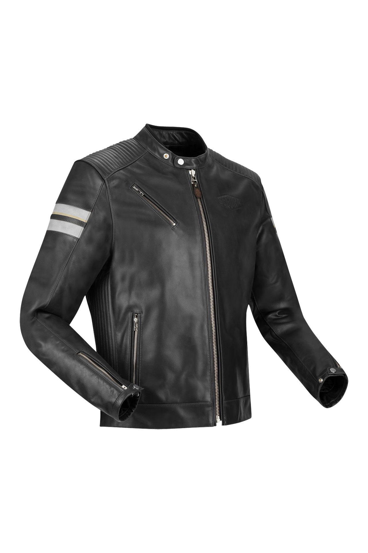 Kurtka MC Segura Romeo Czarny/Złamany BiałyL