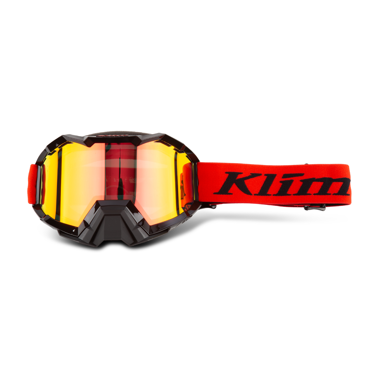 Gogle na Skuter Śnieżny Klim Viper OSFA Emblem Soczewka Emblemat Ognisty Czerwony - Czarny