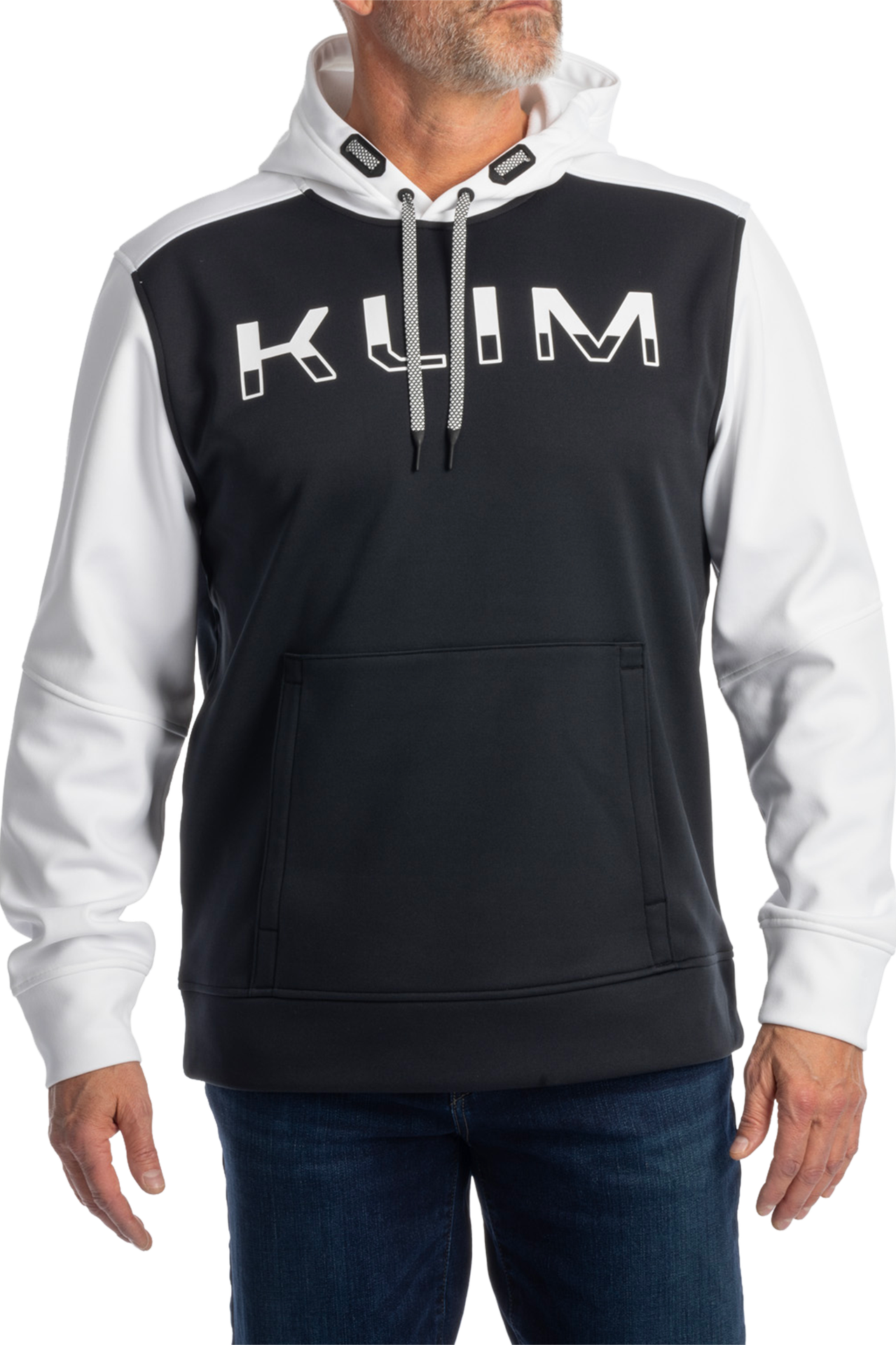 Bluza z Kapturem Klim Petrol Pullover Czarny/Złamany BiałyM