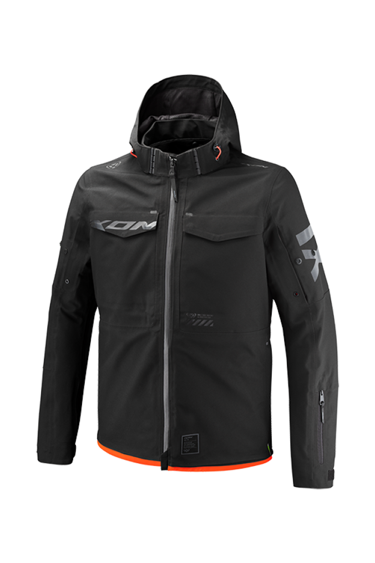 Kurtka Motocyklowa Ixon Square Czarny/JasnoczerwonyS