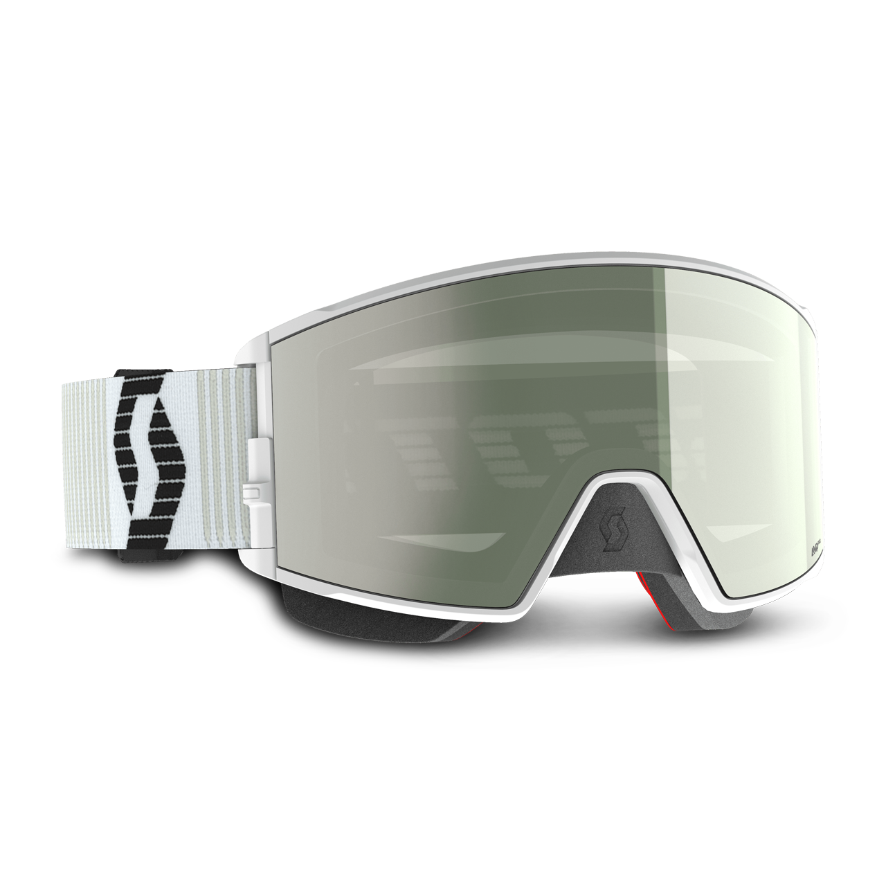 Gogle na Skuter Śnieżny Scott React Amp Pro-Amp Pro Chrome Złamany Biały/Czarny