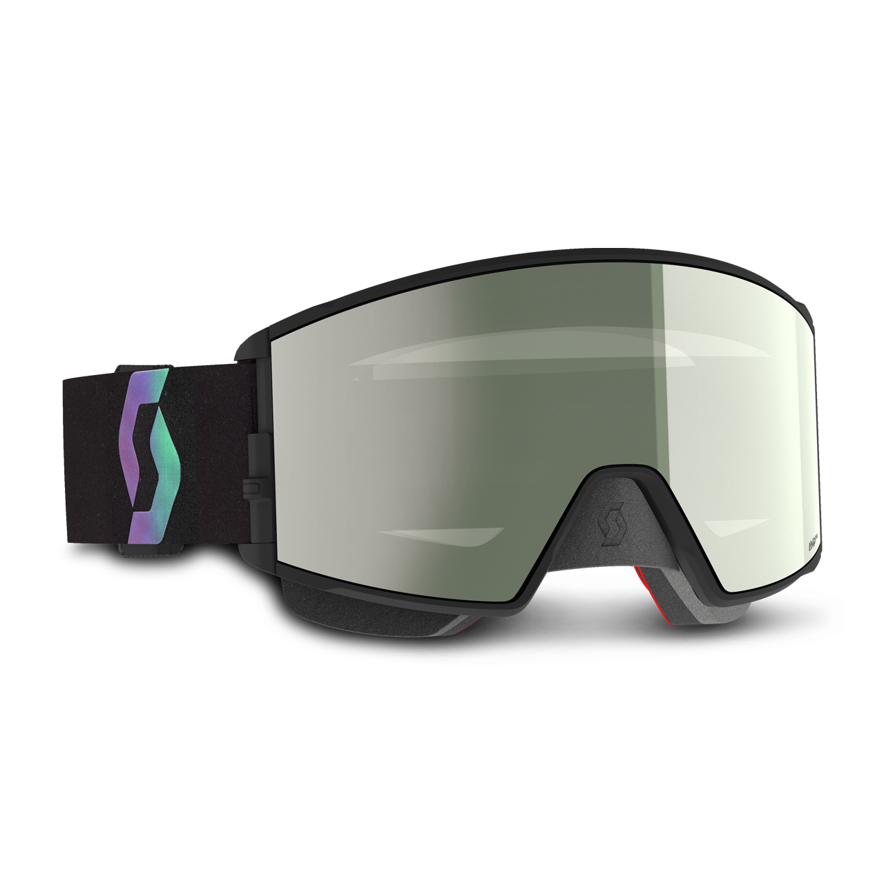 Gogle na Skuter Śnieżny Scott React Amp Pro-Amp Pro Chrome Czarny/Aurora Zielony