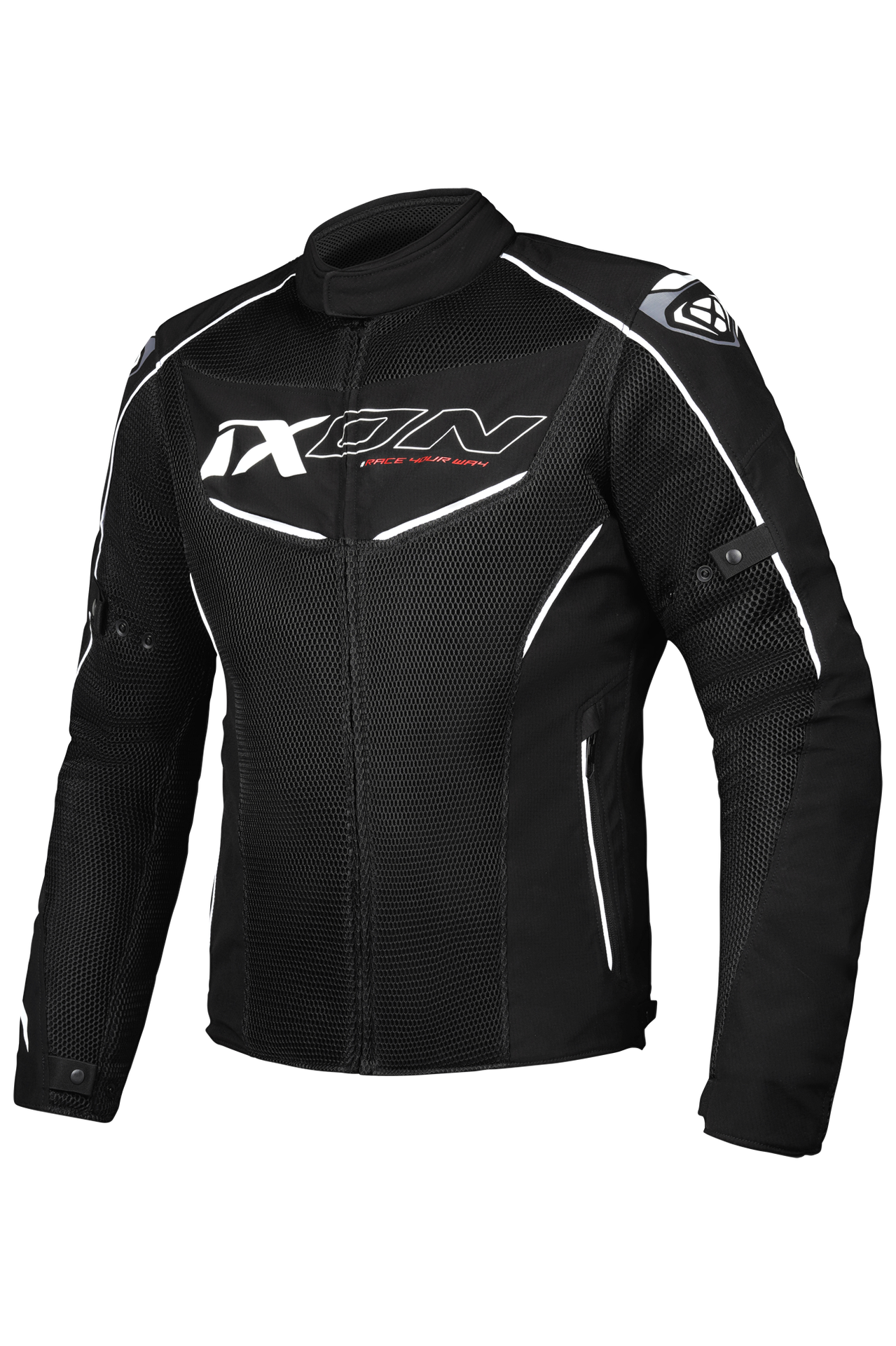 Kurtka Motocyklowa Ixon Flicker Czarny/Złamany BiałyL