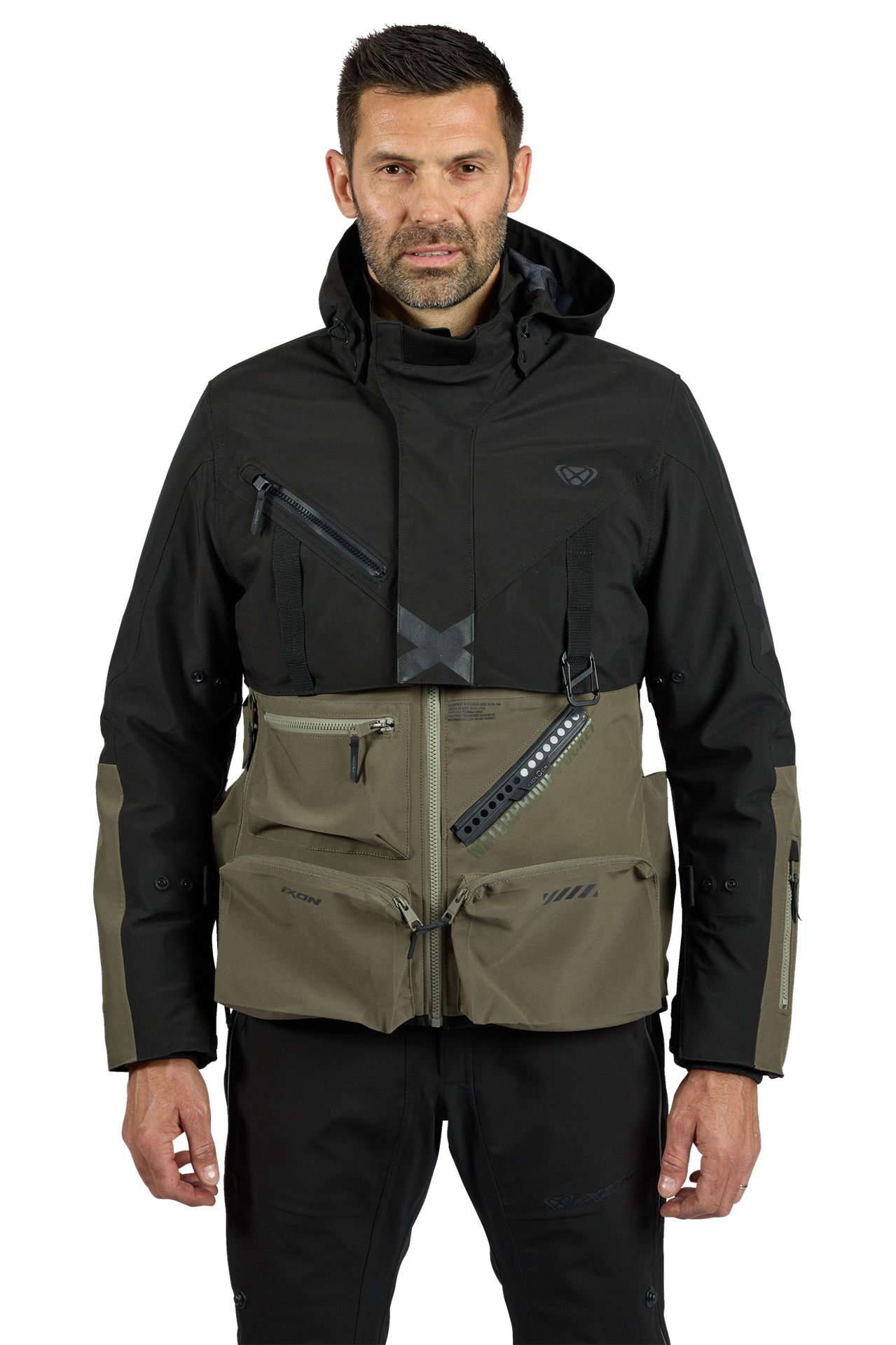 Kurtka Motocyklowa Ixon Etna Khaki/CzarnyXXL