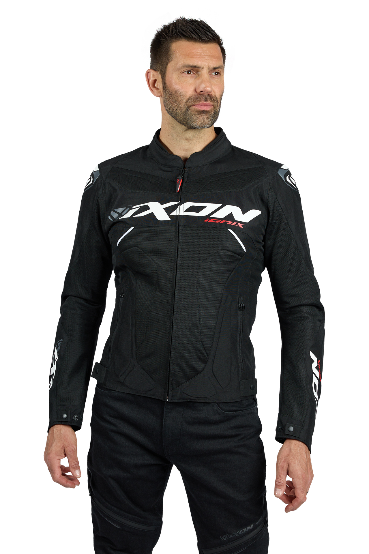 Kurtka Motocyklowa Ixon Ionix Czarny/Złamany BiałyM