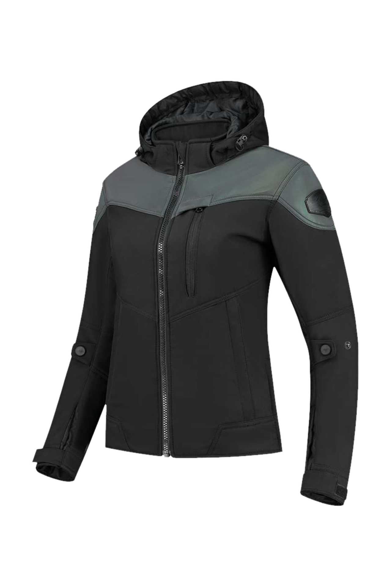 Kurtka Motocyklowa Rusty Stitches Super Ann Damska Czarny/Refleks oleju52