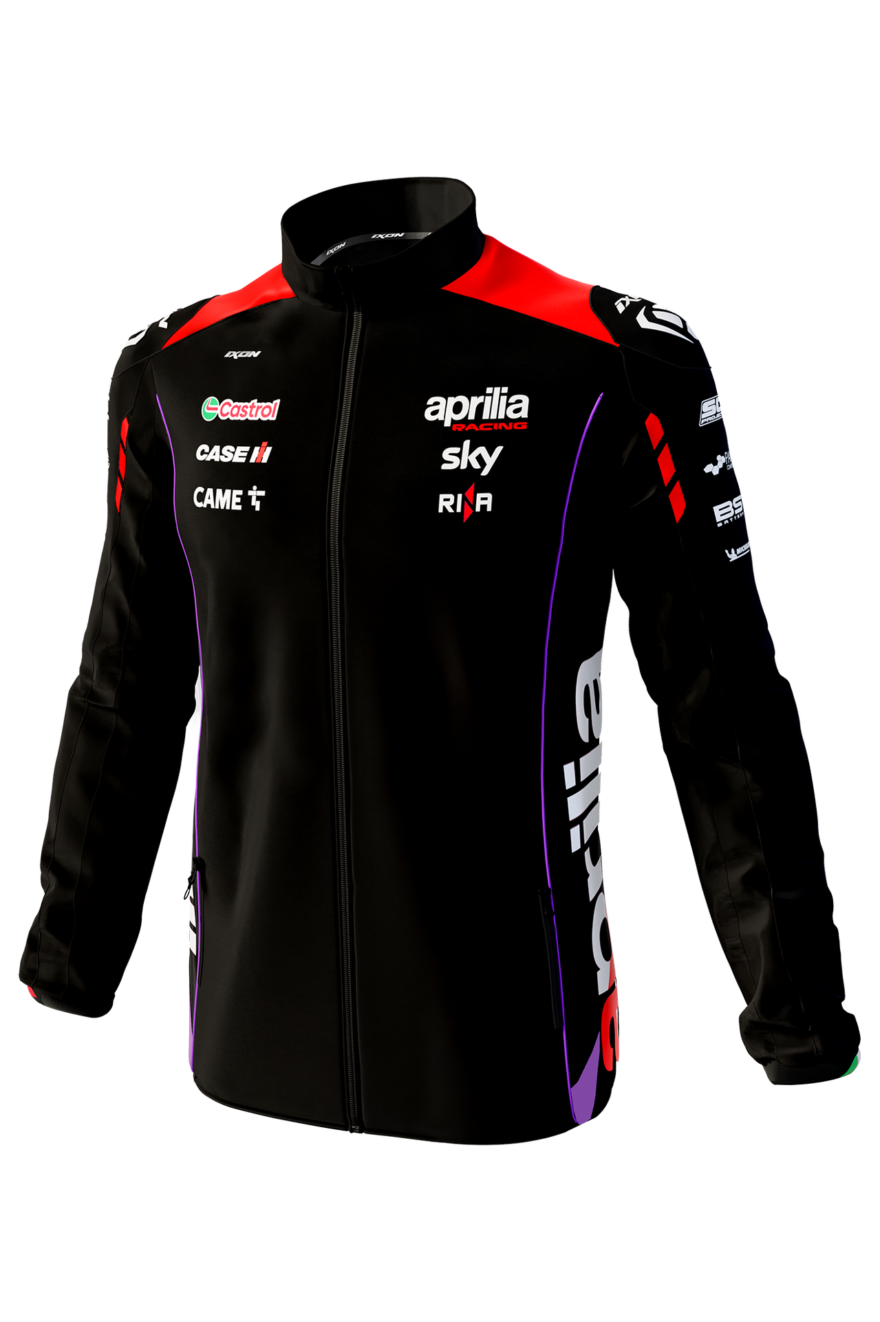 Kurtka Motocyklowa Ixon SF1 Aprilia 24 Czarny/Neonowy CzerwonyXXL