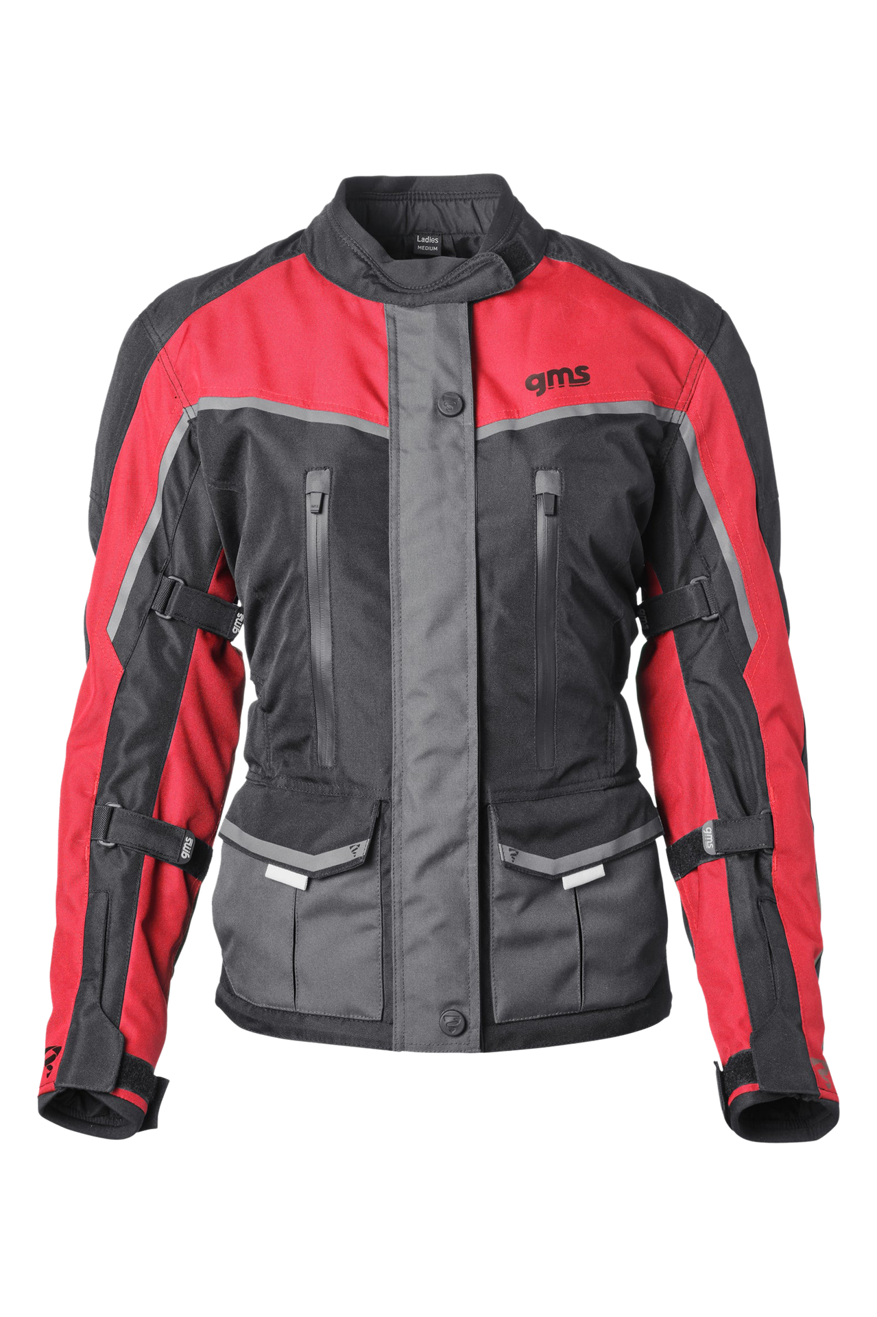 Kurtka Motocyklowa GMS Twister Neo WP Damska Czarny/Czerwony4XL