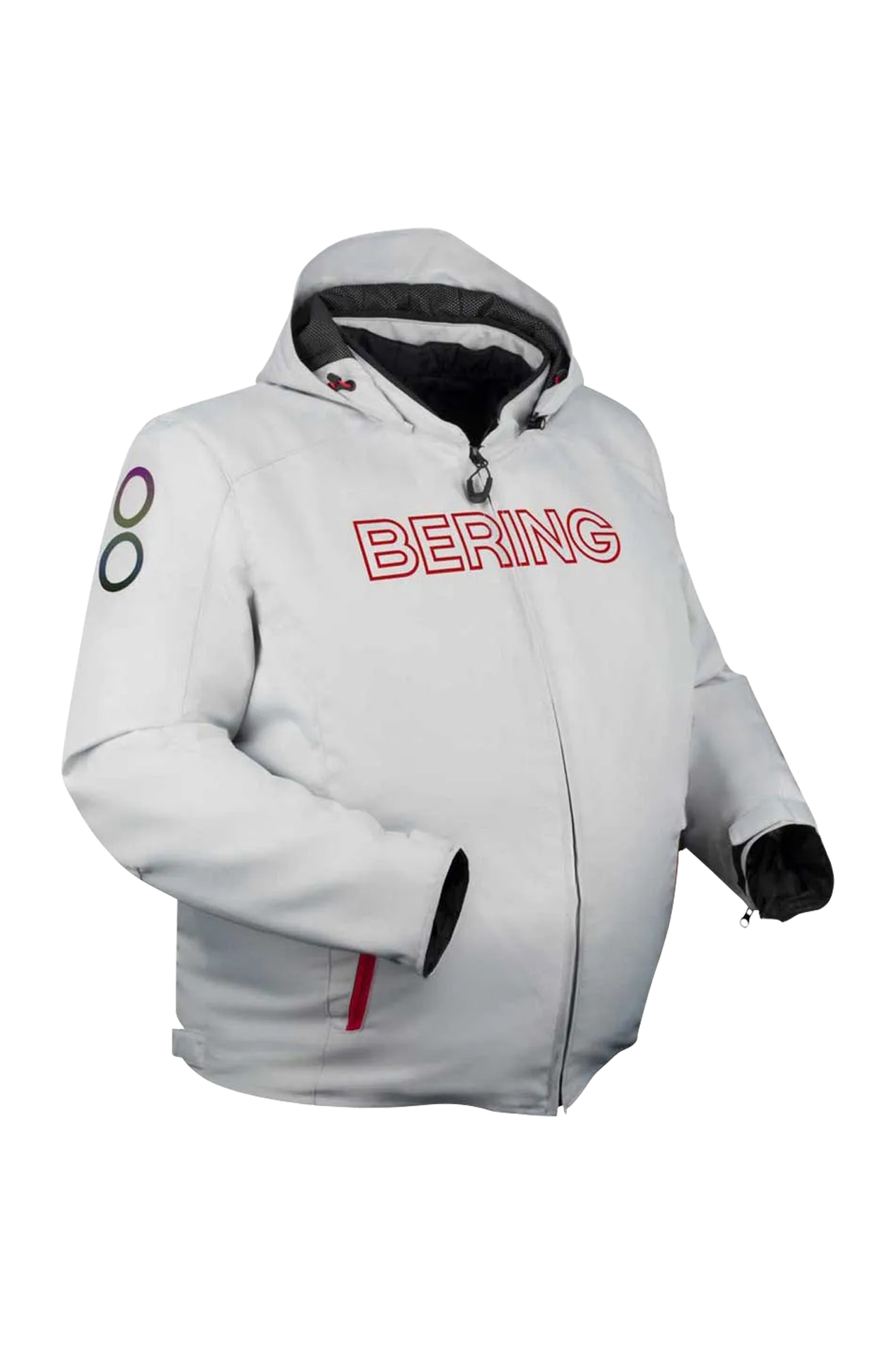 Kurtka MC Bering Warwick KS Jasnoszary/Czerwony5XL