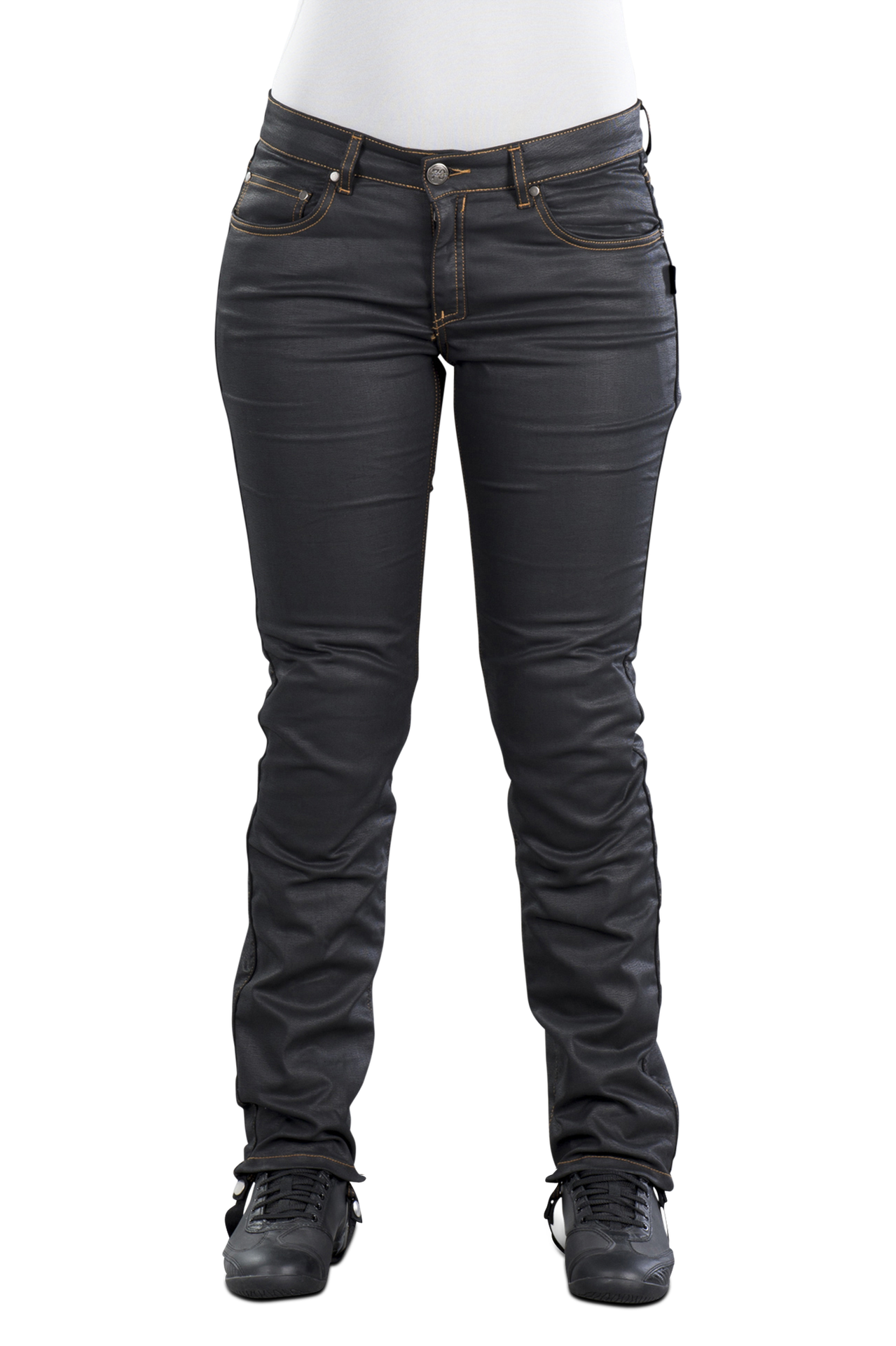 Jeansy Motocyklowe Segura Costone Damskie Czarny38