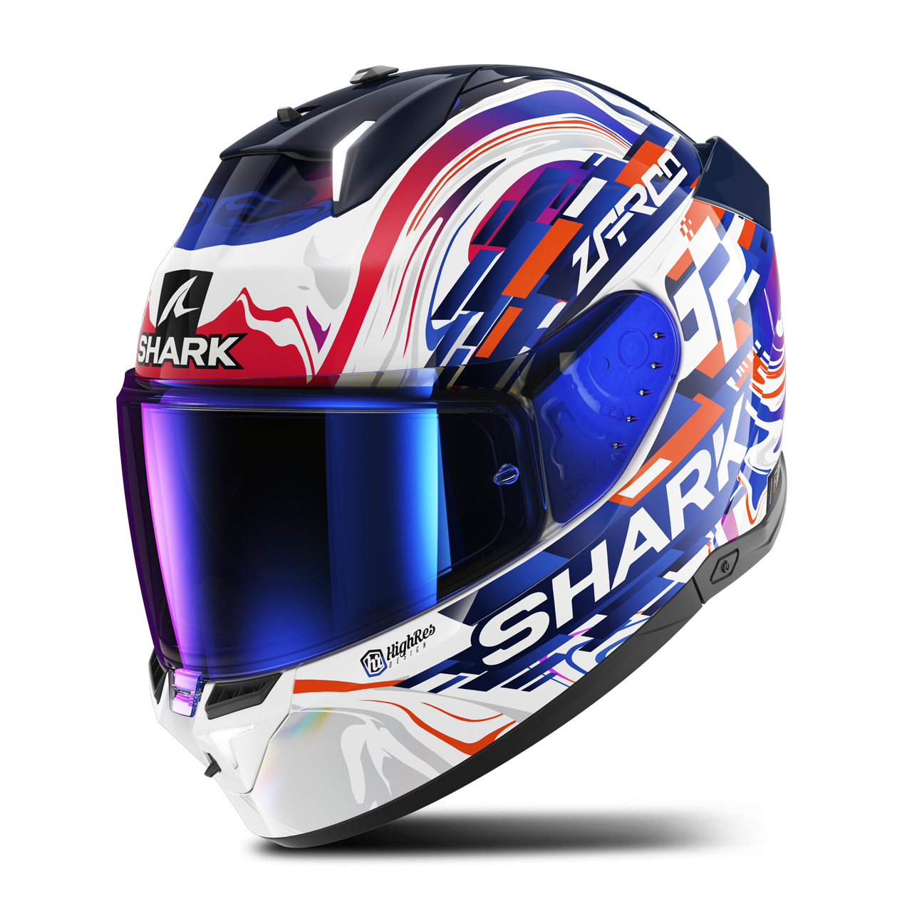 Kask Integralny Shark SKWAL i3 Złamany biały/fioletowy niebieskiM