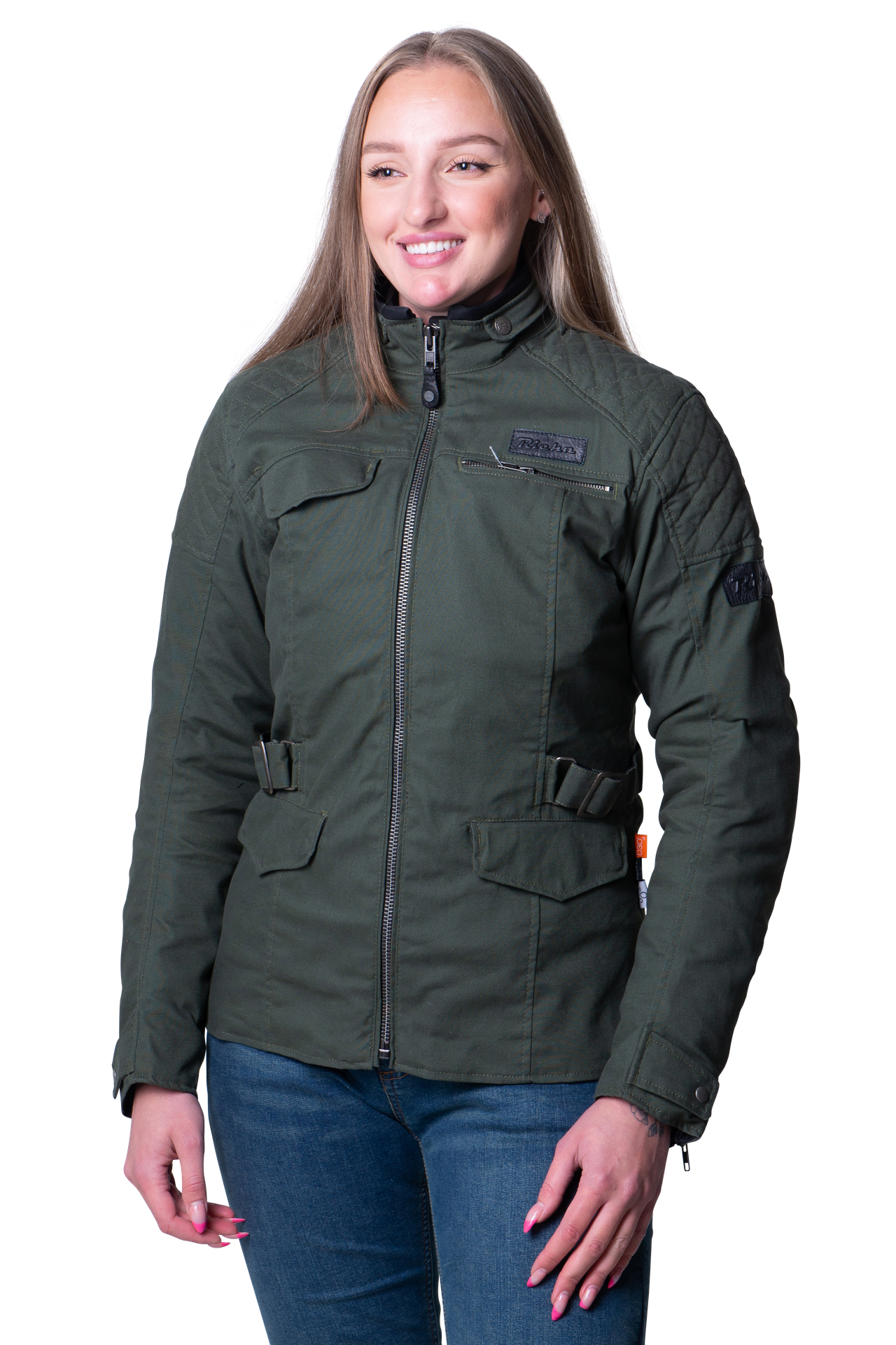 Kurtka Motocyklowa Damska Richa Galvestone Długa ZielonyM Długi