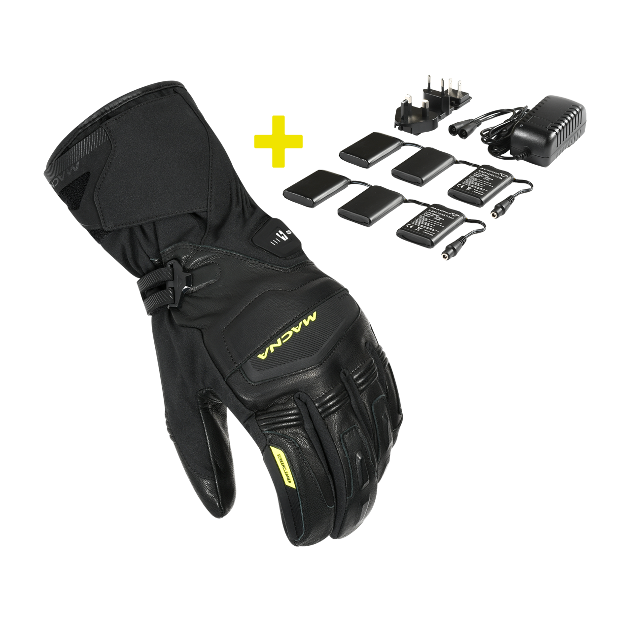 Rękawice Motocyklowe Ogrzewane Zestaw Macna Azra 12V 3A CzarnyXXL